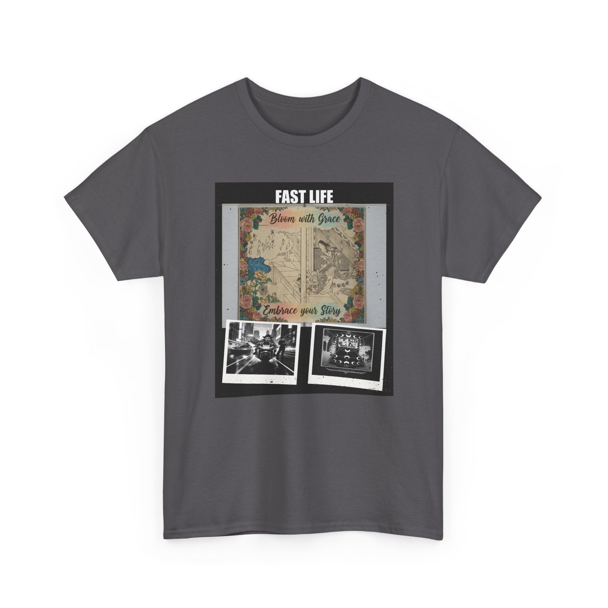 FAST LIFE Vintage Floral Collage Poster Graphic Tee