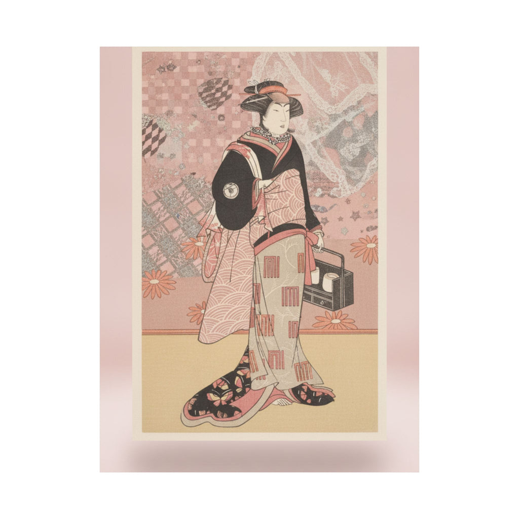 Product Marketing — The Actor Iwai Hanshiro Iv As A Woman In A Black Kimono — Matte Poster