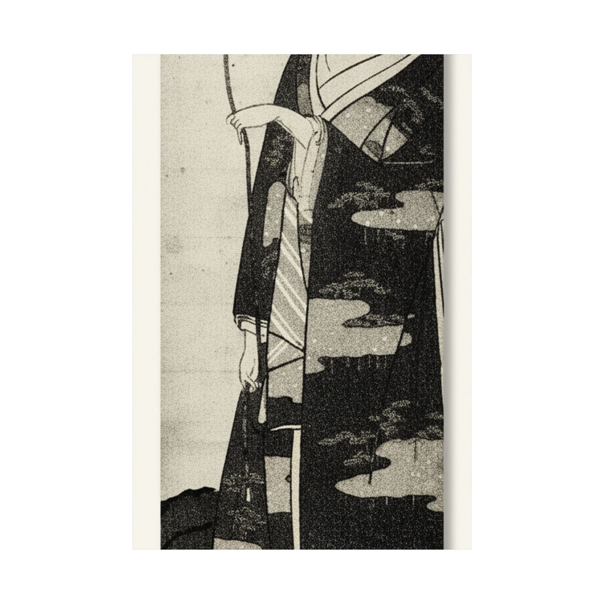 Ecommerce Main — A Woman Playing With A Monkey Which Has Climbed A Tree — Matte Poster