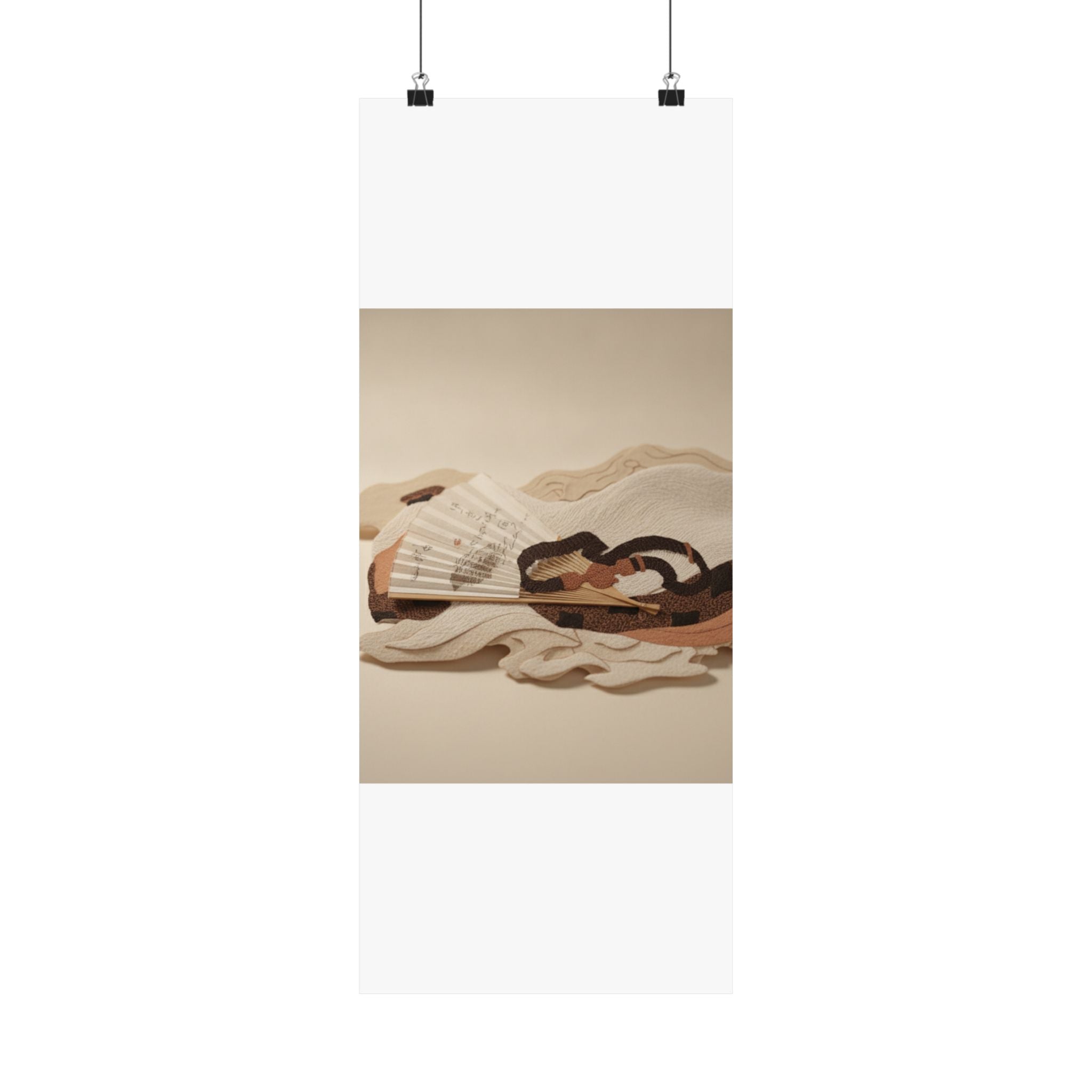 Product Marketing — Belt And Fan On A Piece Of Cloth — Matte Poster