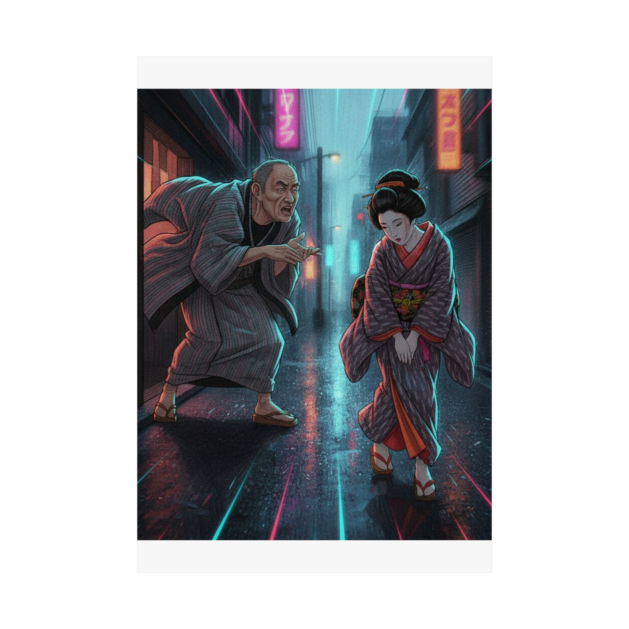 Fast Furious — "A Scolding" (Ochiyo), Illustration From Bugei Kurabu (Literary Club) — Matte Poster