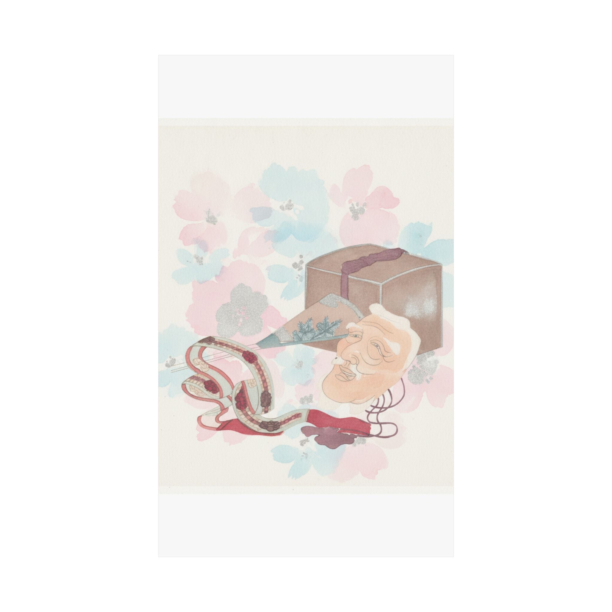 Watercolor — Mask And Other Objects For The Noh Dance — Matte Poster