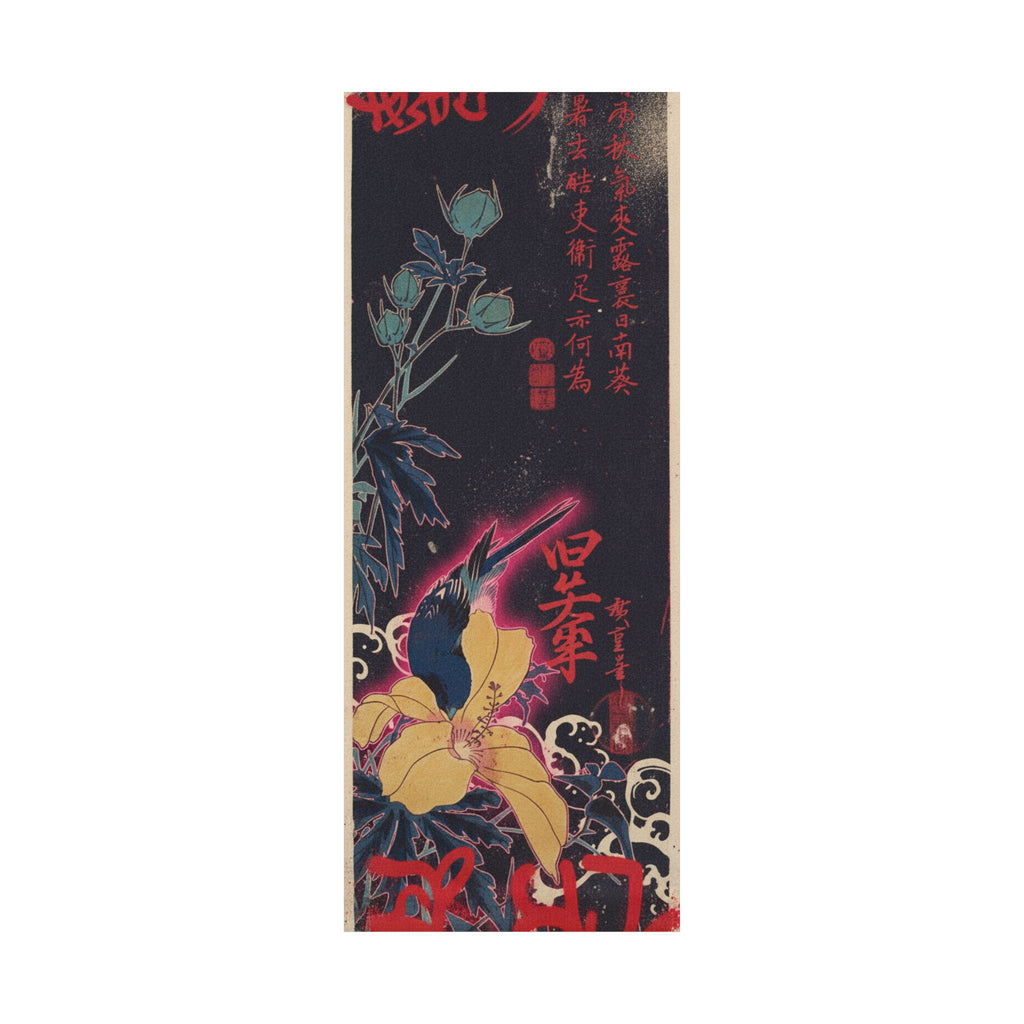 Japanese Street — Blue Bird — Matte Poster