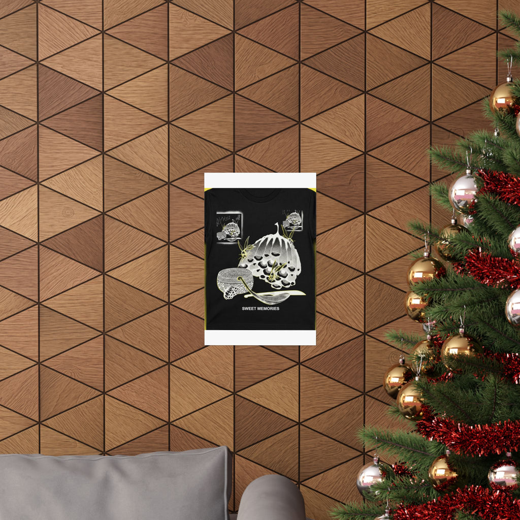 Streetwear Collage — Hives With Wasps, And A Box With A Spoon For Honey — Matte Poster