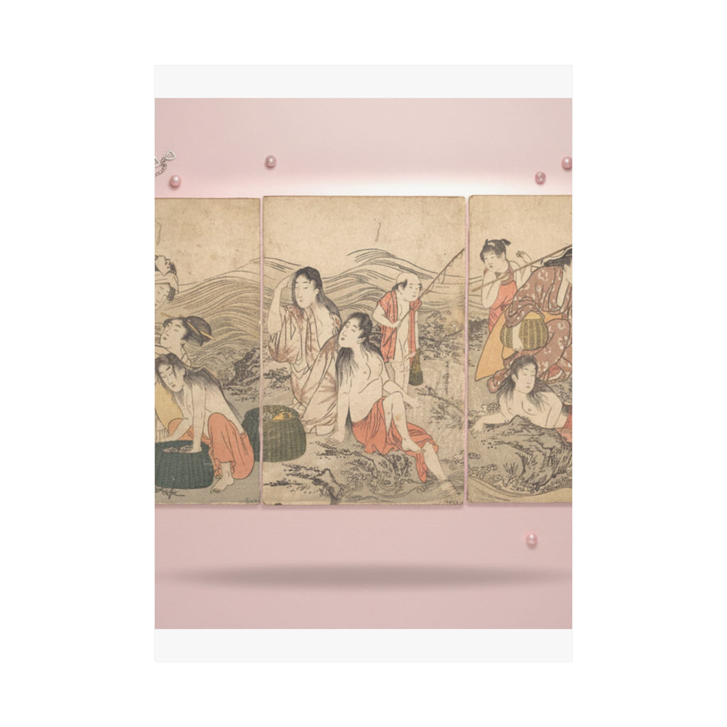 Product Marketing — Girl Fishers And Bathers — Matte Poster
