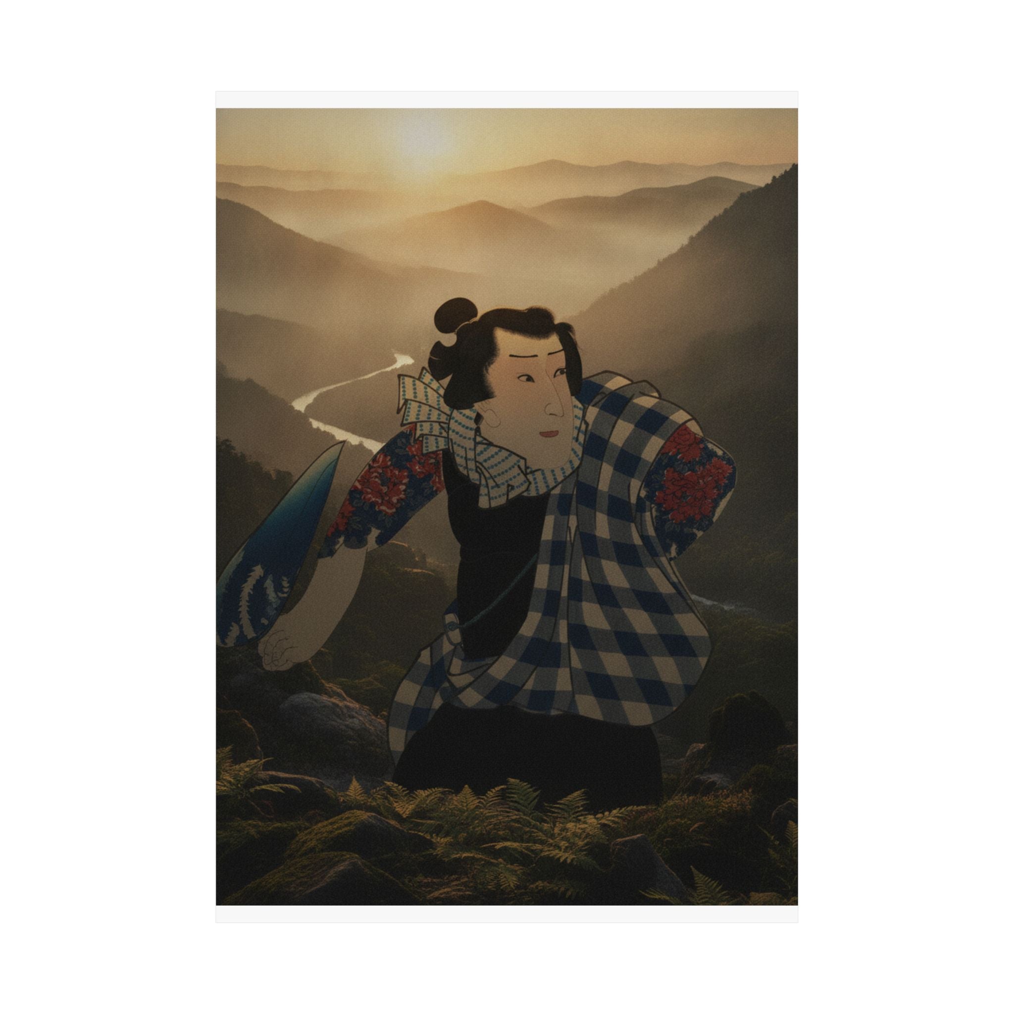 Scenic Nature — Ichimura Takenojō V As Yukanba Kozō Kichiza, From A Modern Water Margin (Kinsei  — Matte Poster