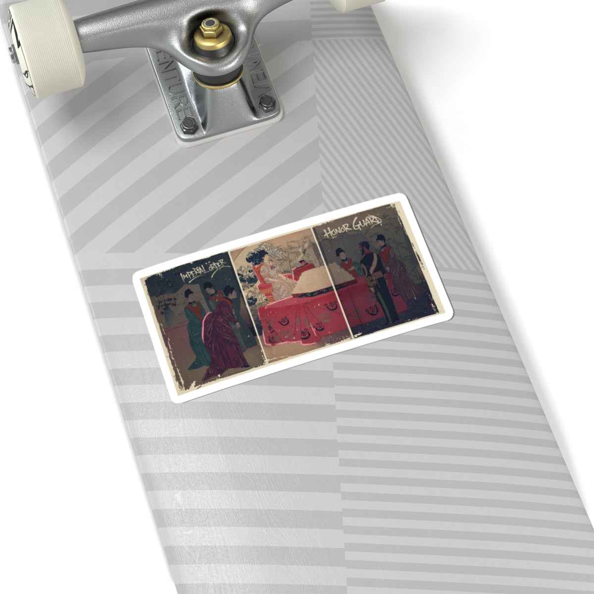 Japanese Street — Illustration Of The  Empress Visiting The General Staff Headquarters [To Present — Kiss-Cut Sticker