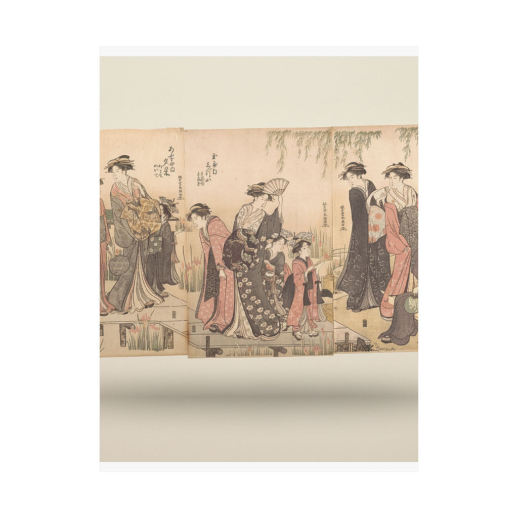 Product Marketing — Courtesans In An Iris Garden — Matte Poster