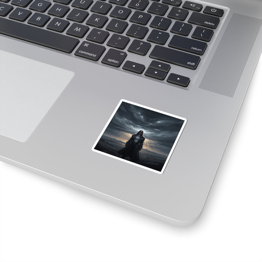 Dramatic Storm — Person — Kiss-Cut Sticker