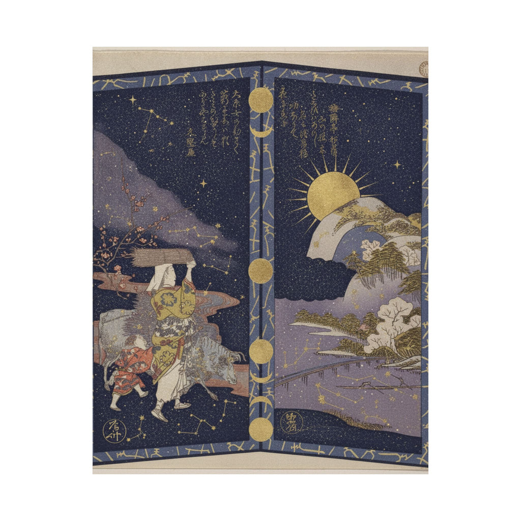 Celestial — Surimono In Shape Of Small Twofold Screen — Matte Poster