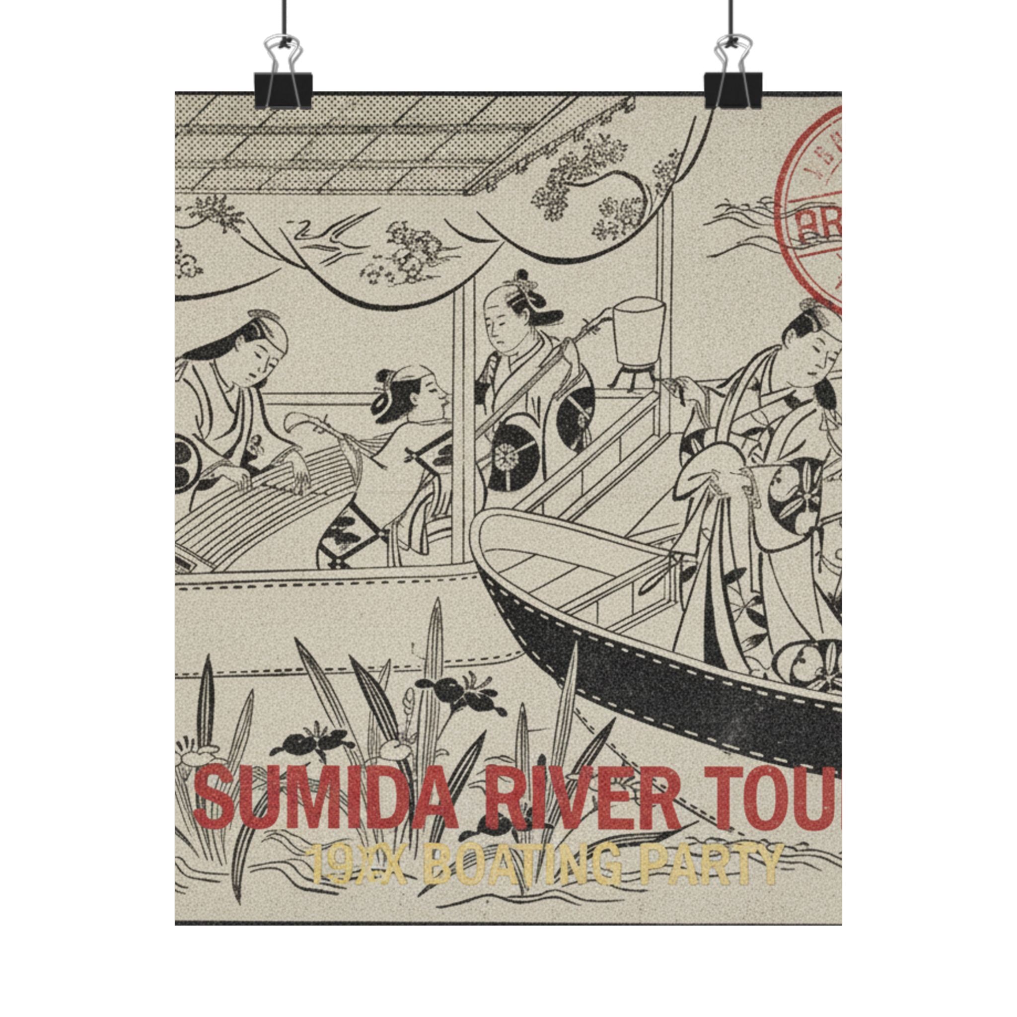 Vintage Bootleg — An Actor'S Boating Party On The Sumida River — Matte Poster