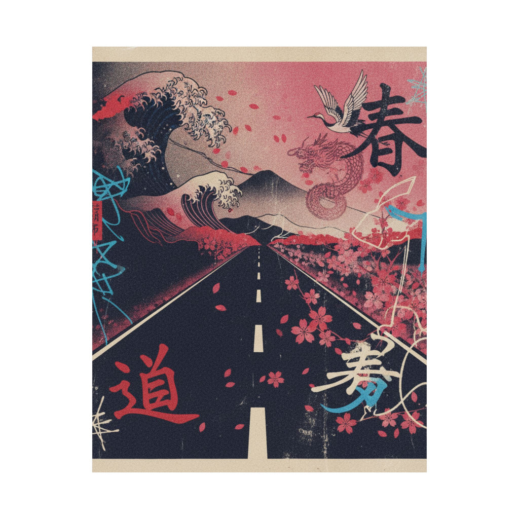 Japanese Street — Road — Matte Poster