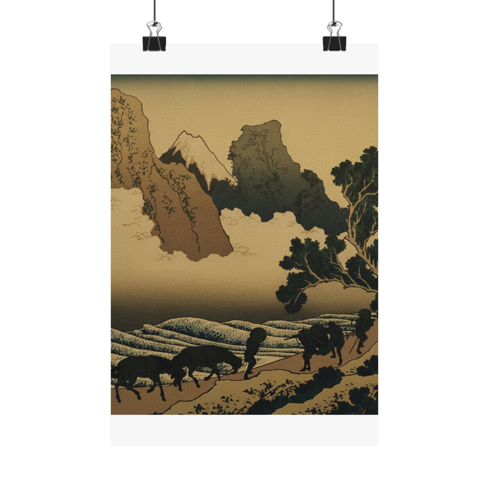 Scenic Nature — View From The Other Side Of Fuji From The Minobu River (Minobugawa Ura Fuji), Fr — Matte Poster