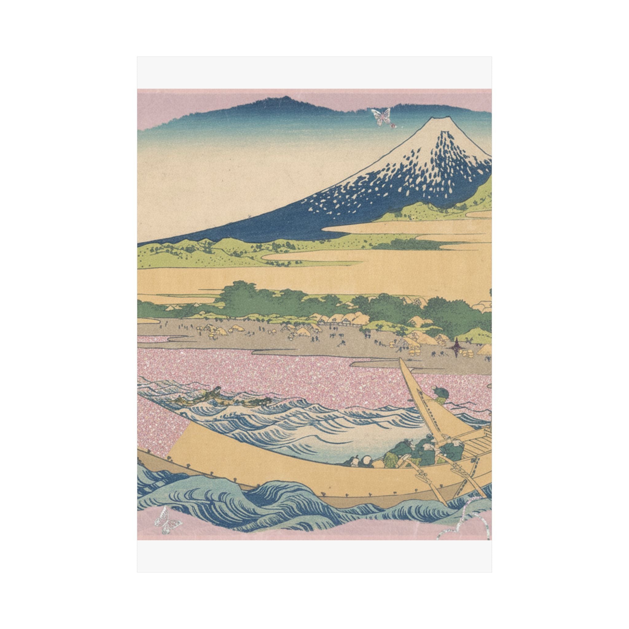 Scenic Nature — Tago Bay Near Ejiri On The Tōkaidō (Tōkaidō Ejiri Tago No Ura Ryaku Zu), From Th — Matte Poster
