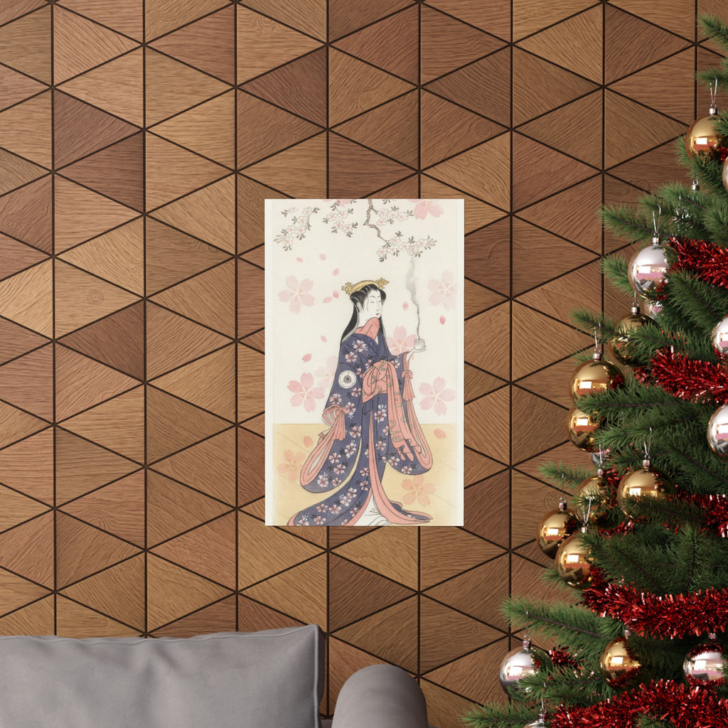 Watercolor — The Actor Iwai Hanshirō Iv As Sakura Hime, The Cherry Princess — Matte Poster