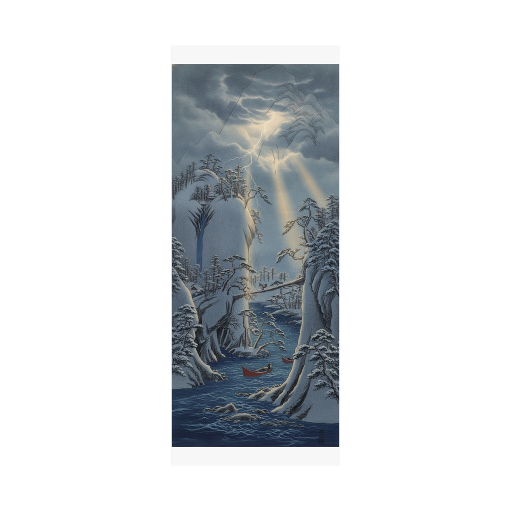 Dramatic Storm — River Gorge In Snow — Matte Poster