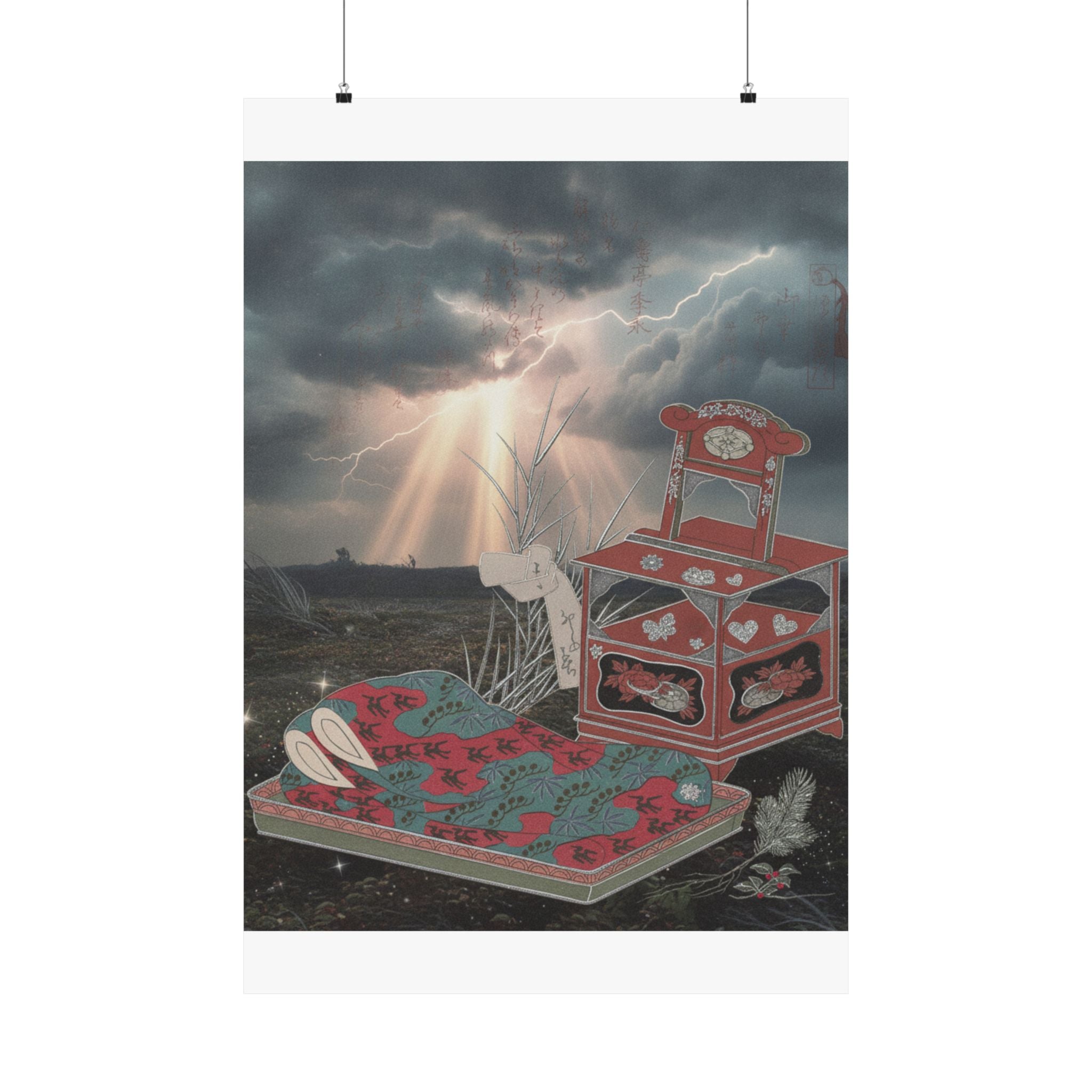 Dramatic Storm — Cabinet For The Toilet And Bed-Clothes — Matte Poster