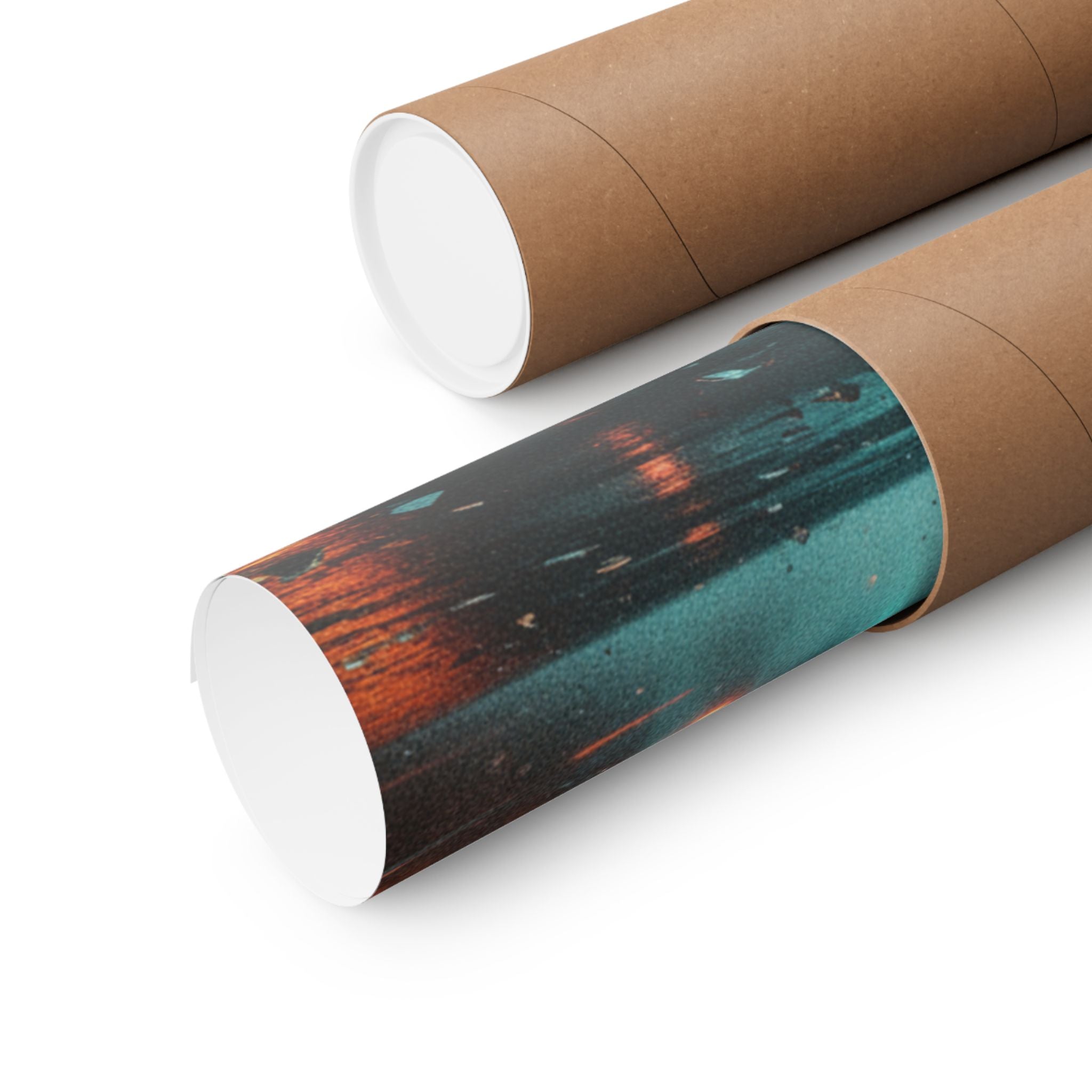 Fast Furious — Red Carp Ascending A Waterfall — Matte Poster