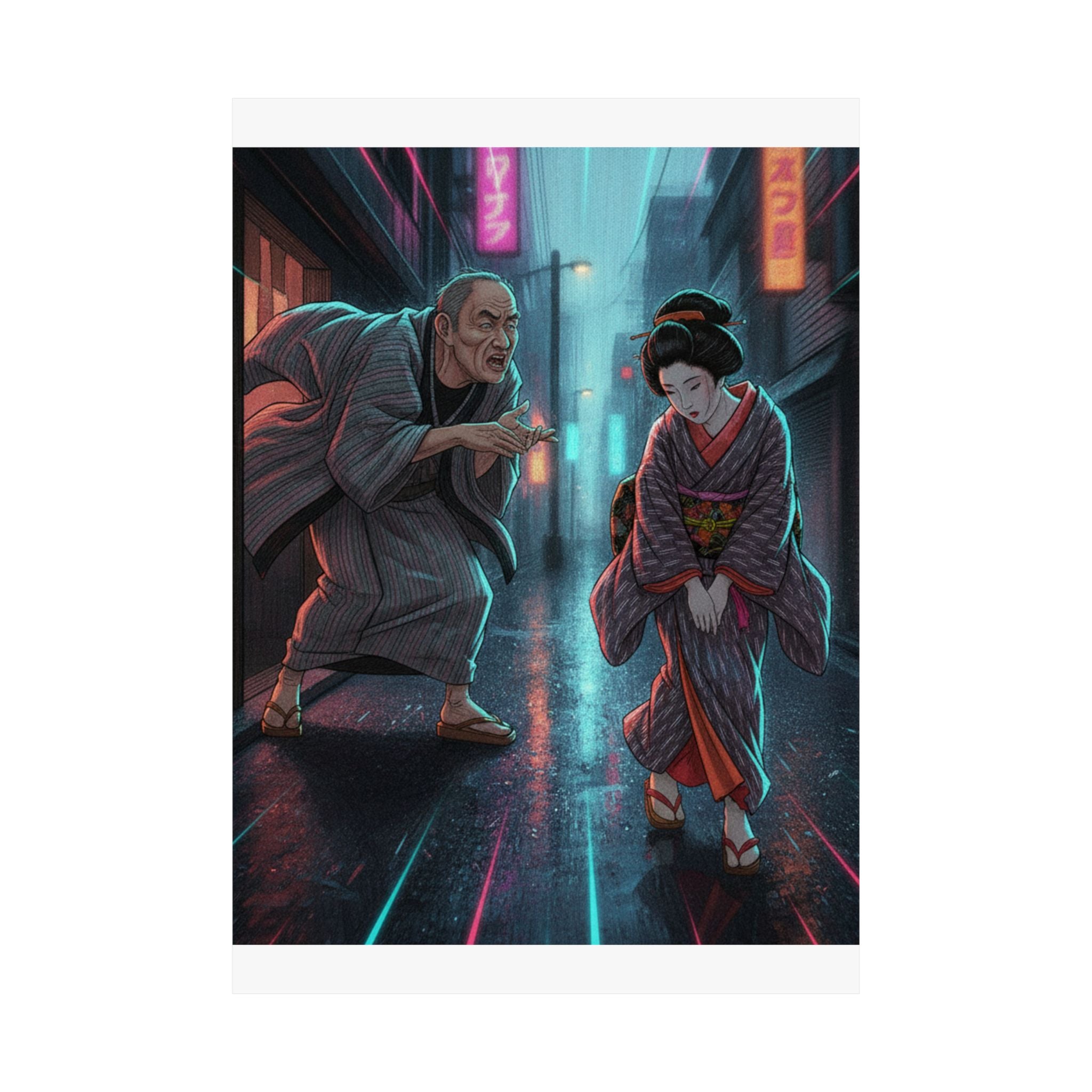 Fast Furious — "A Scolding" (Ochiyo), Illustration From Bugei Kurabu (Literary Club) — Matte Poster