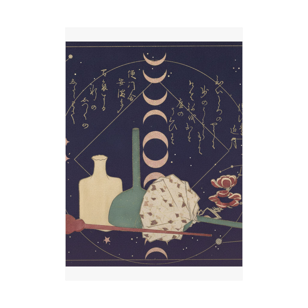 Celestial — Glass-Wares With Plum Blossoms — Matte Poster