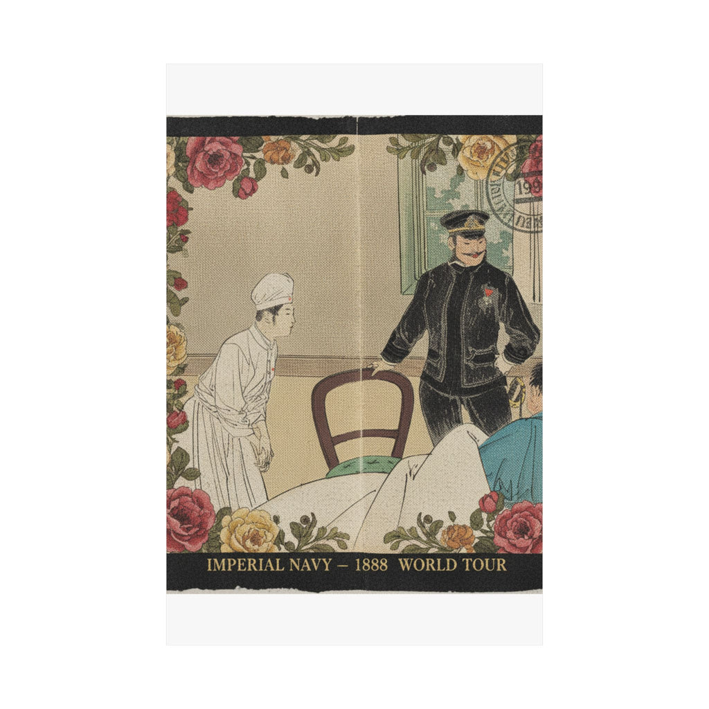 Vintage Bootleg — The Torpedo Officer (Suirai Shikan), Frontispiece Illustration From The Literary — Matte Poster