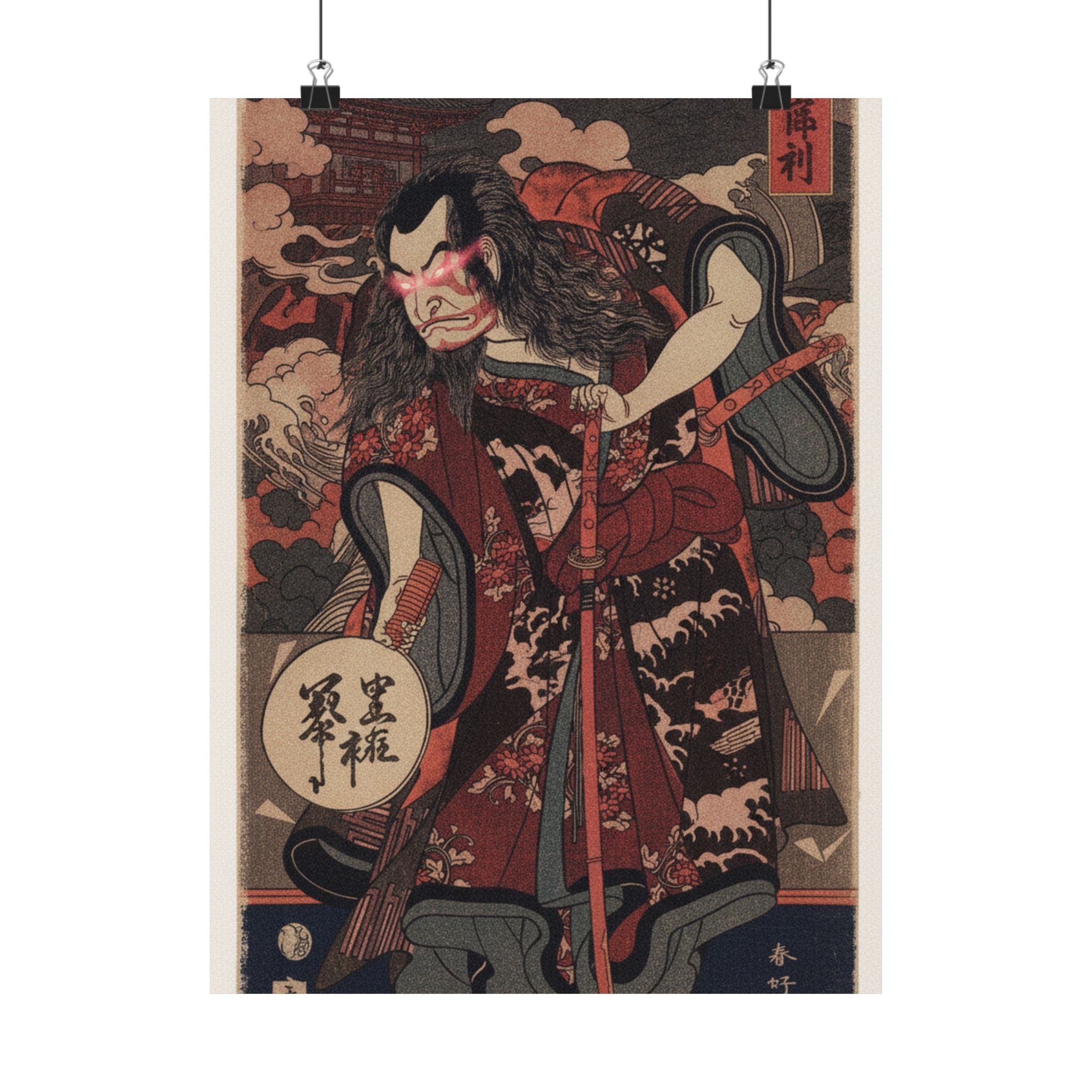 Japanese Street — The First Nakamura Nakazo As A Samurai — Matte Poster