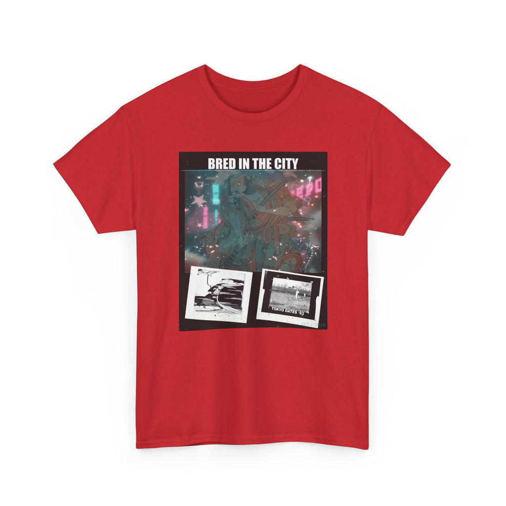 BRED IN THE CITY Neon Night Photo Collage Graphic Tee