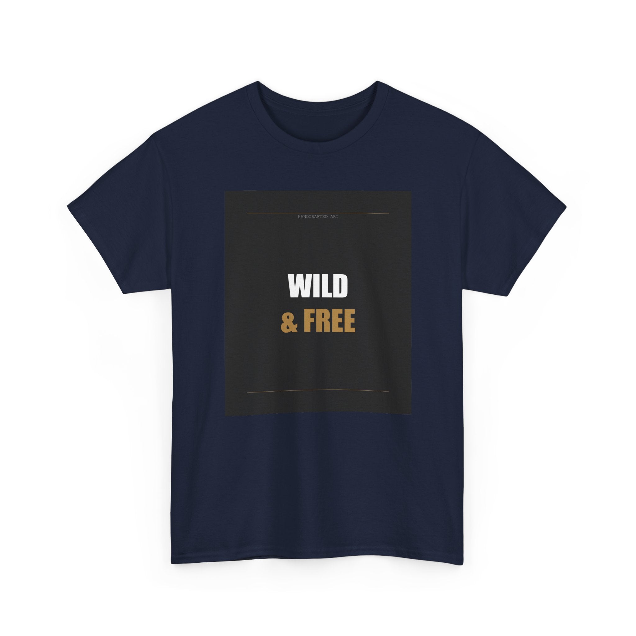 Wild & Free Two-Tone Minimal Typography Graphic Tee