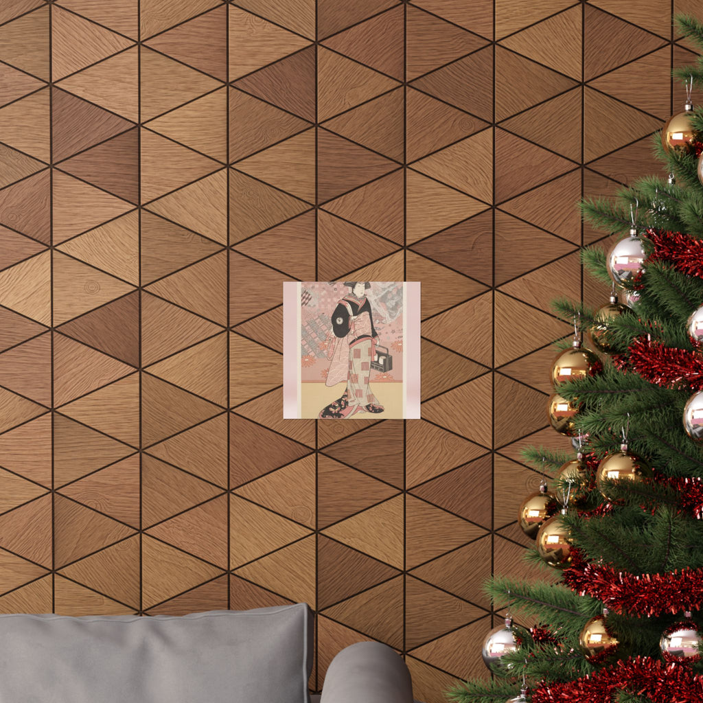 Product Marketing — The Actor Iwai Hanshiro Iv As A Woman In A Black Kimono — Matte Poster