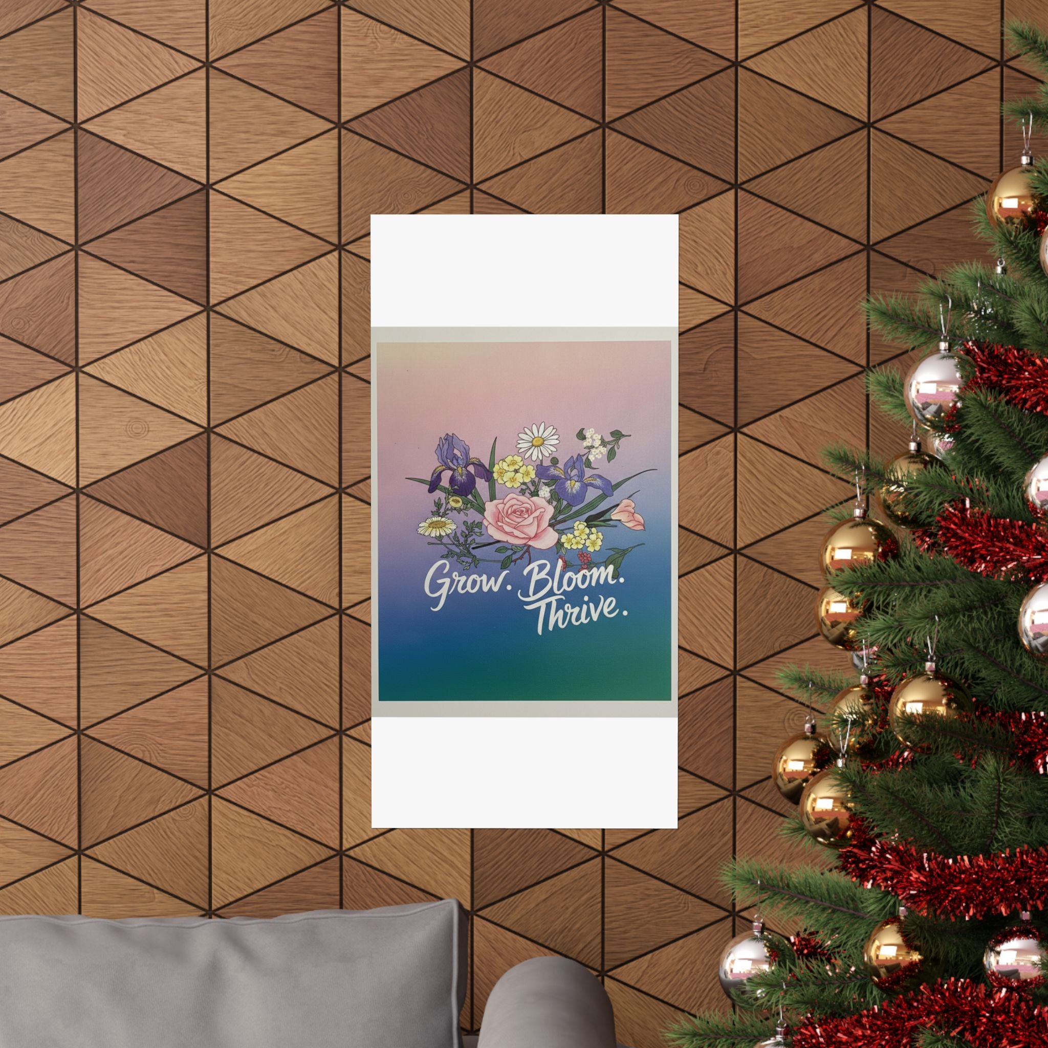 Affirmation — Rose, Iris, Primrose And Daisy — Matte Poster