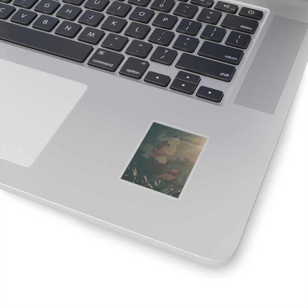Cinematic — Boy And Monkey Playing — Kiss-Cut Sticker
