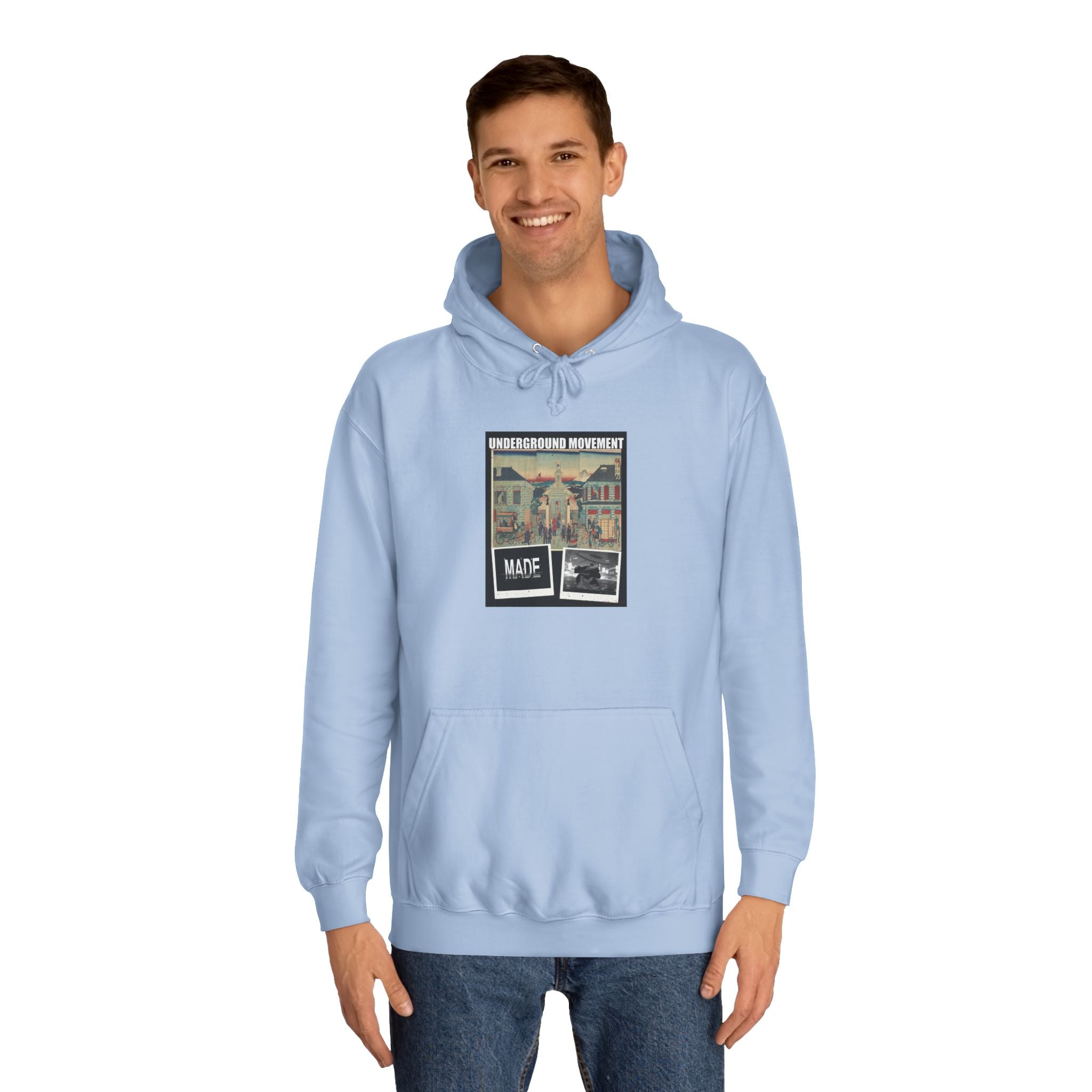 UNDERGROUND MOVEMENT | Illustration Of Foreign Residences And The Catholic Church In Yokohama (Yokohama Collage Tee — Hoodie