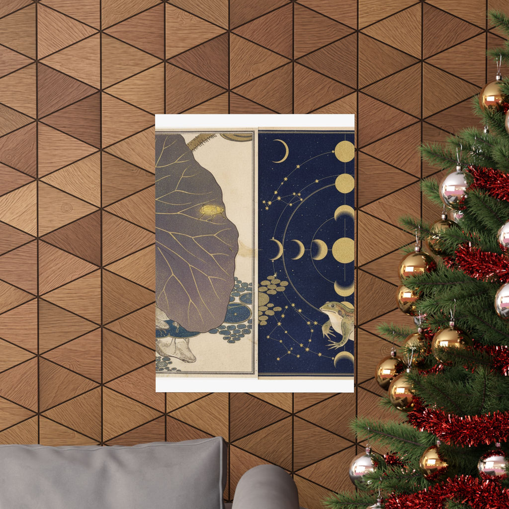 Celestial — Frog (Kaeru); Gold Beetle (Kogane Mushi), From The Picture Book Of Crawling Crea — Matte Poster