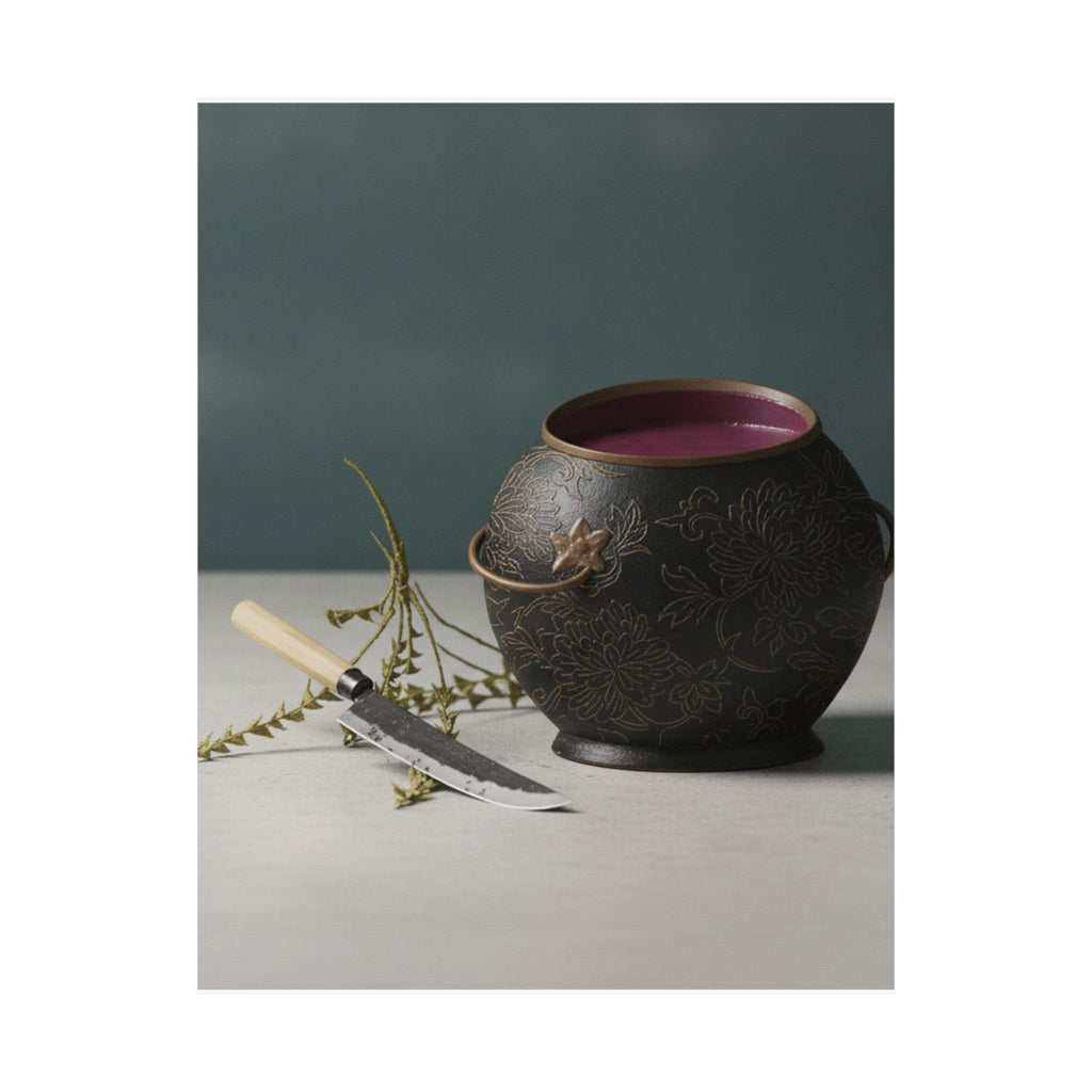 Product Marketing — Vase And Kitchen Knife — Matte Poster