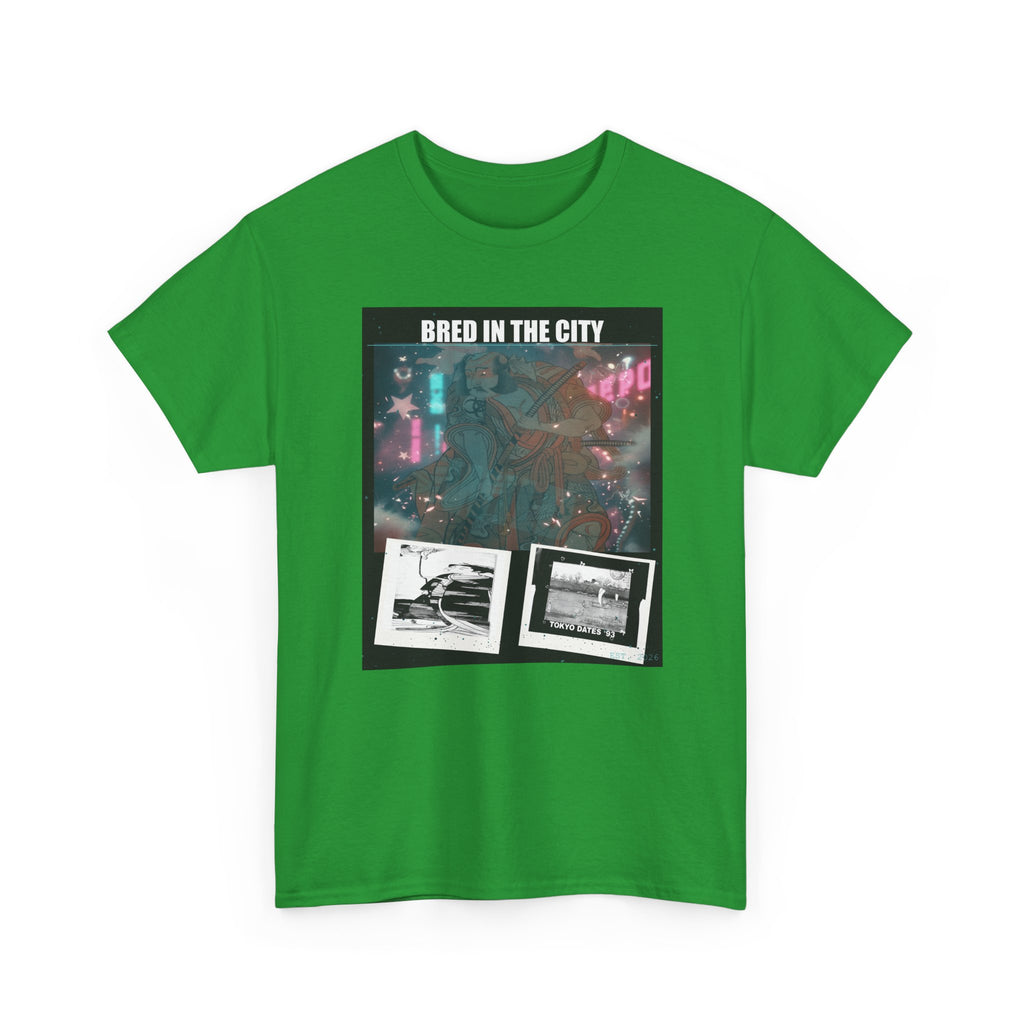 BRED IN THE CITY Neon Night Photo Collage Graphic Tee