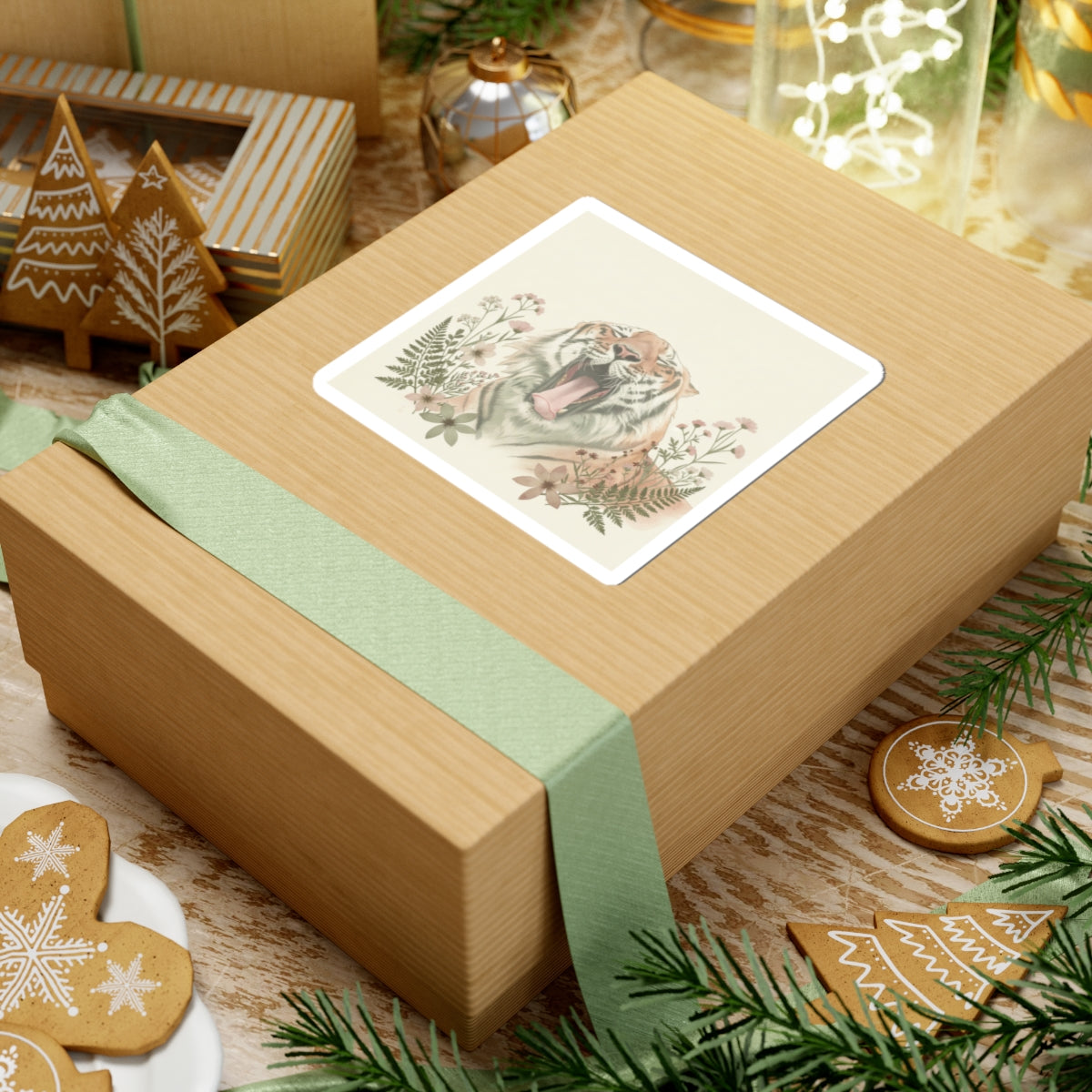 Botanical — Tiger — Kiss-Cut Sticker