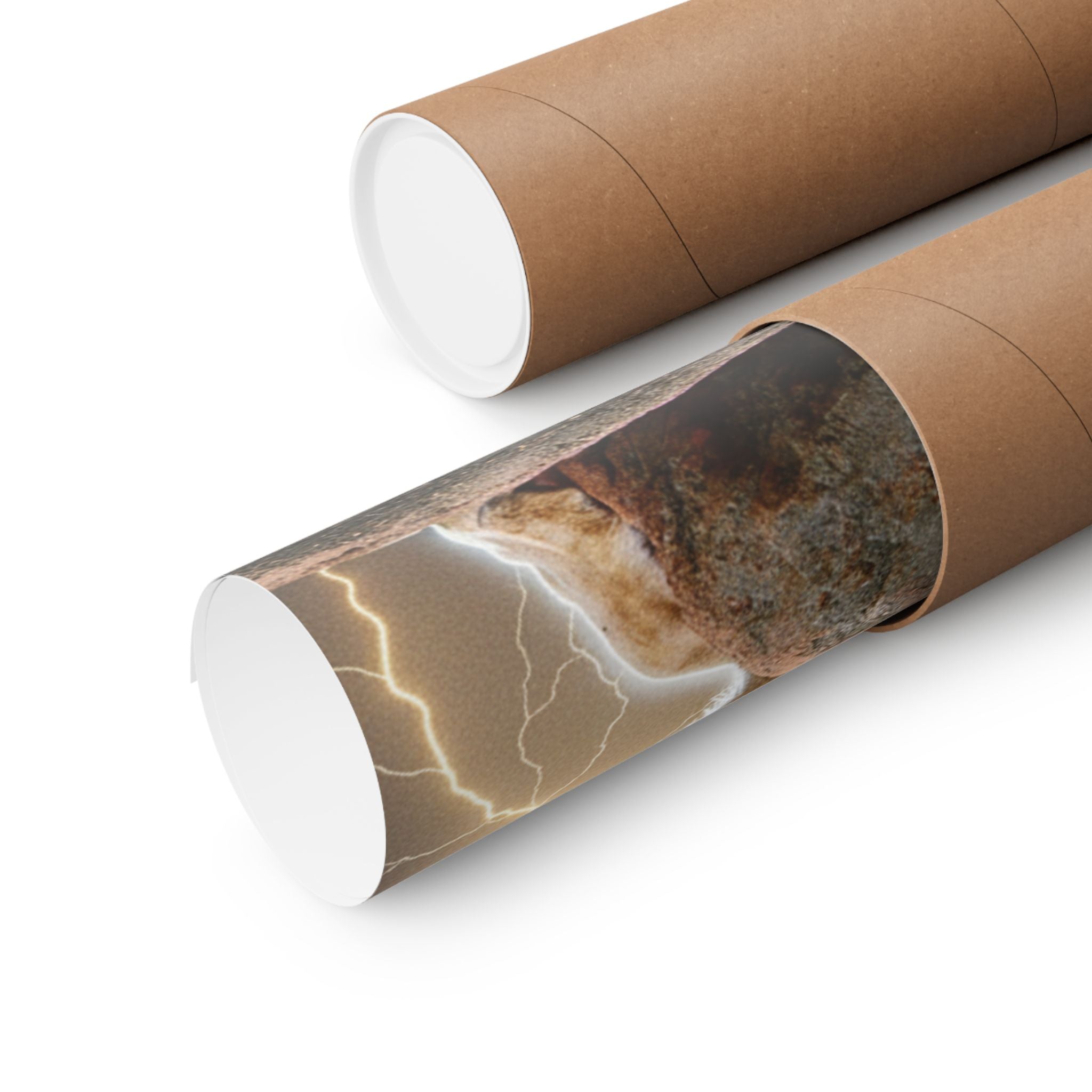 Dramatic Storm — Lion — Matte Poster