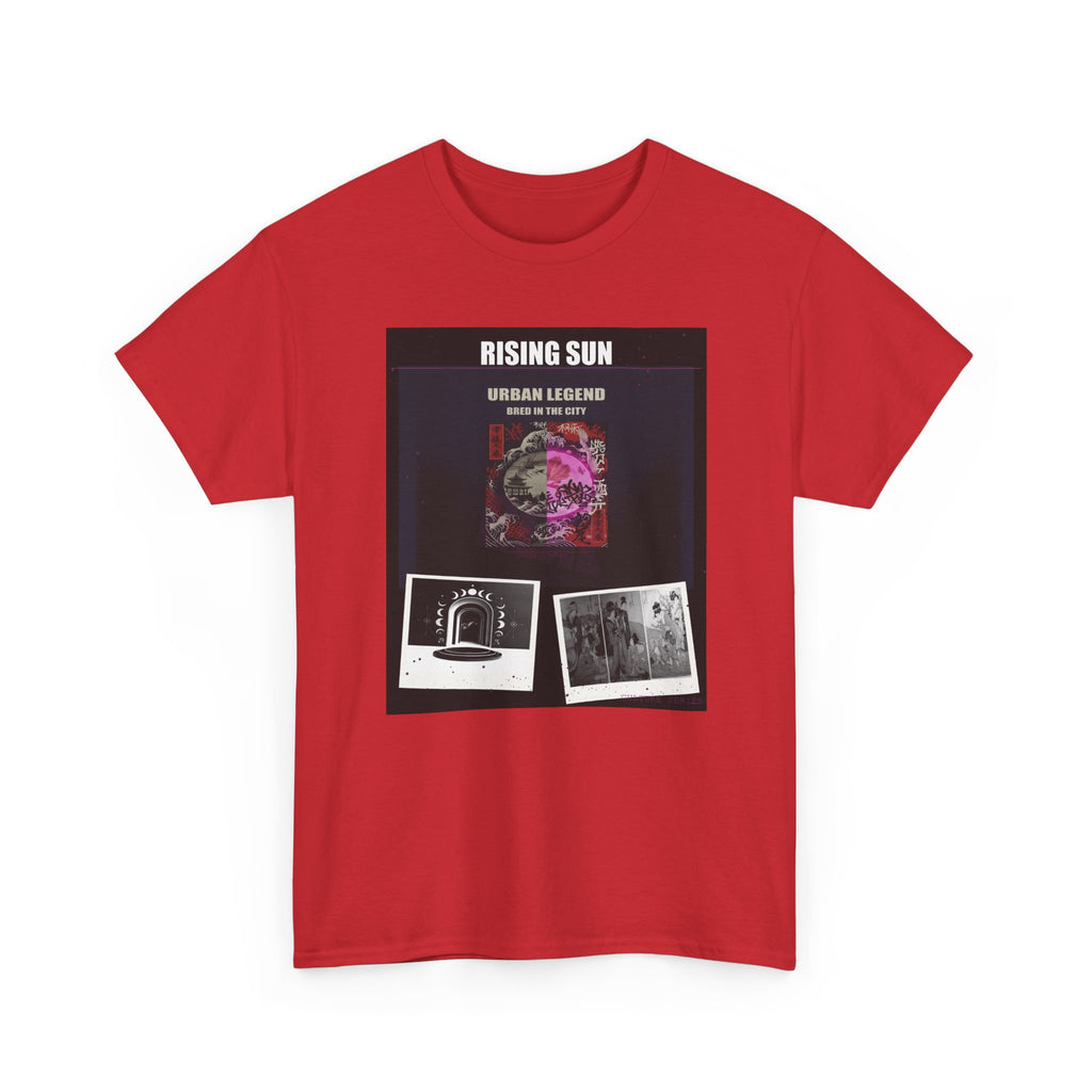 RISING SUN Magenta Night Poster Collage Graphic Tee