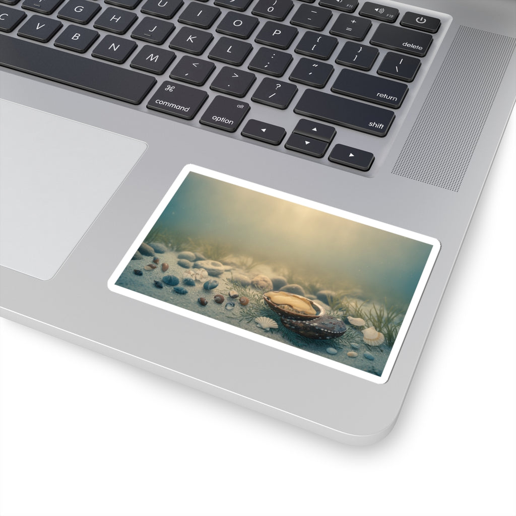 Scenic Nature — Shells Under Water — Kiss-Cut Sticker