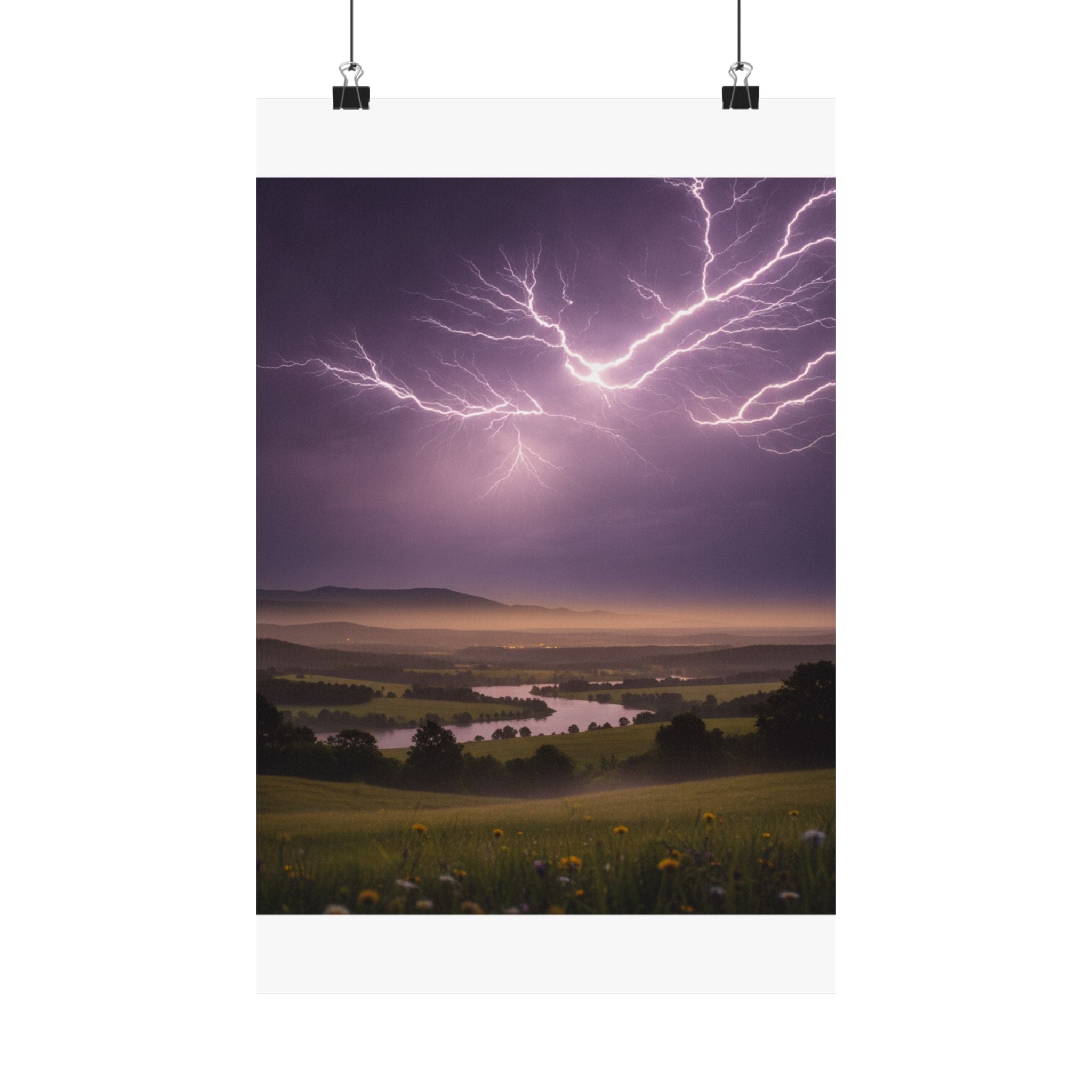 Scenic Nature — Lightning — Matte Poster