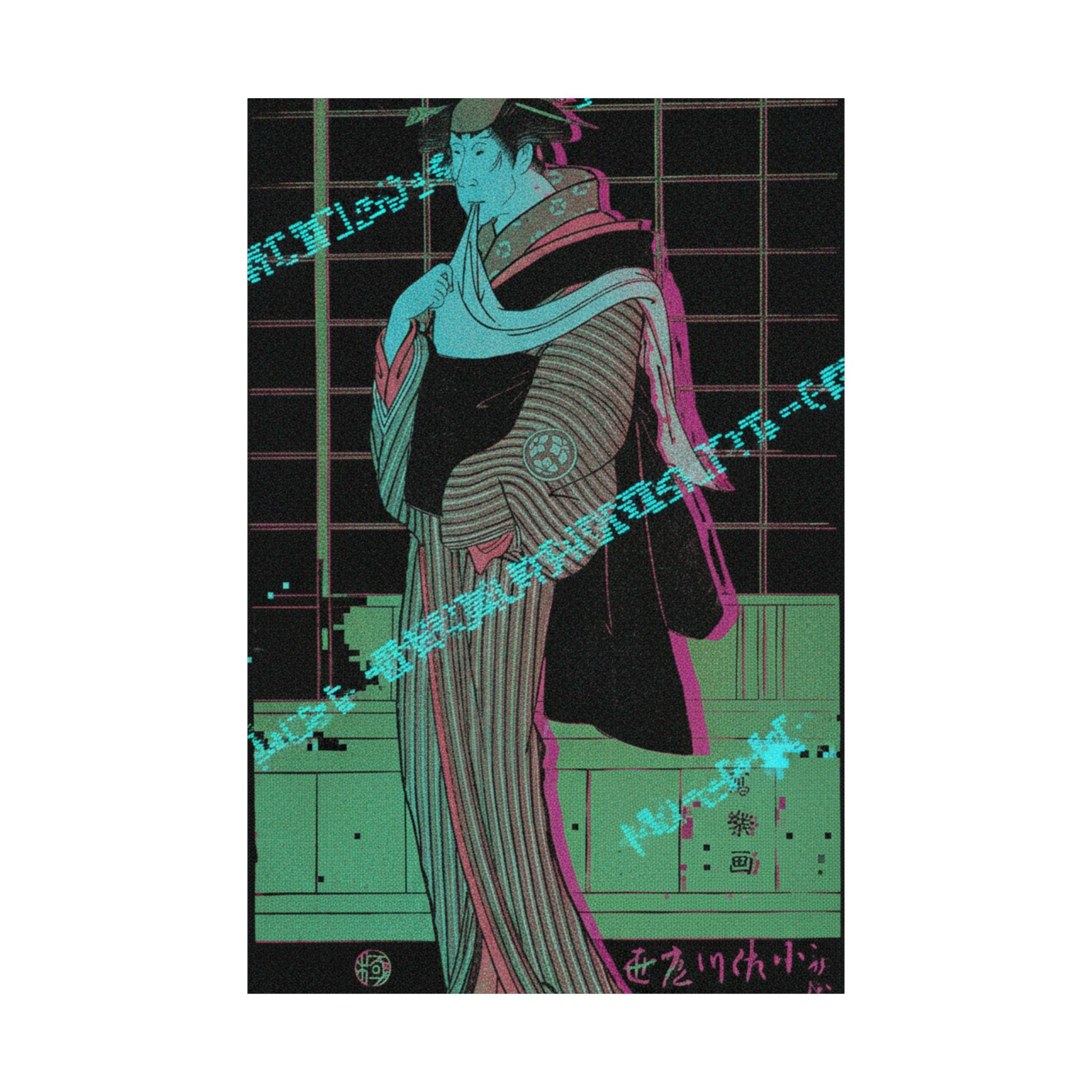 Glitch Culture — Osagawa Tsuneyo Ii As The Hairdresser O-Roku — Matte Poster