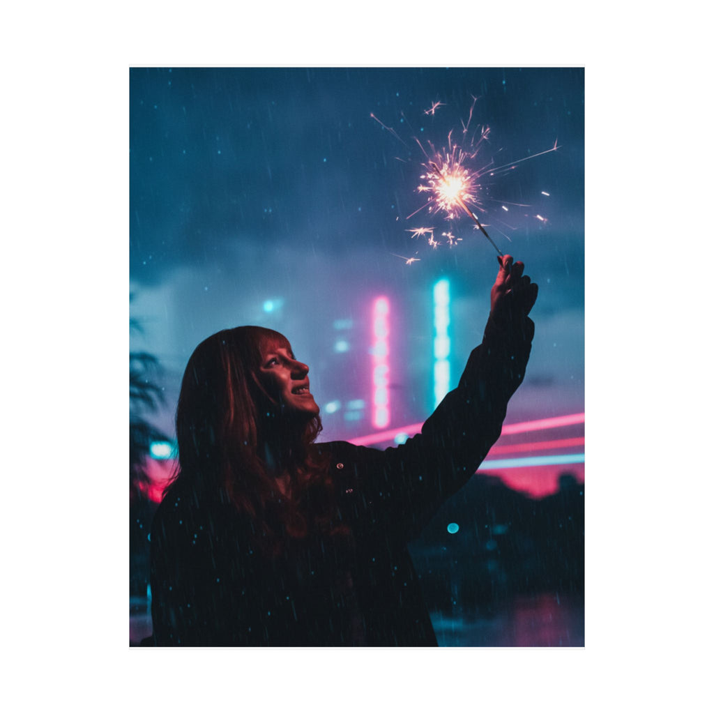 Neon Noir — Person — Matte Poster
