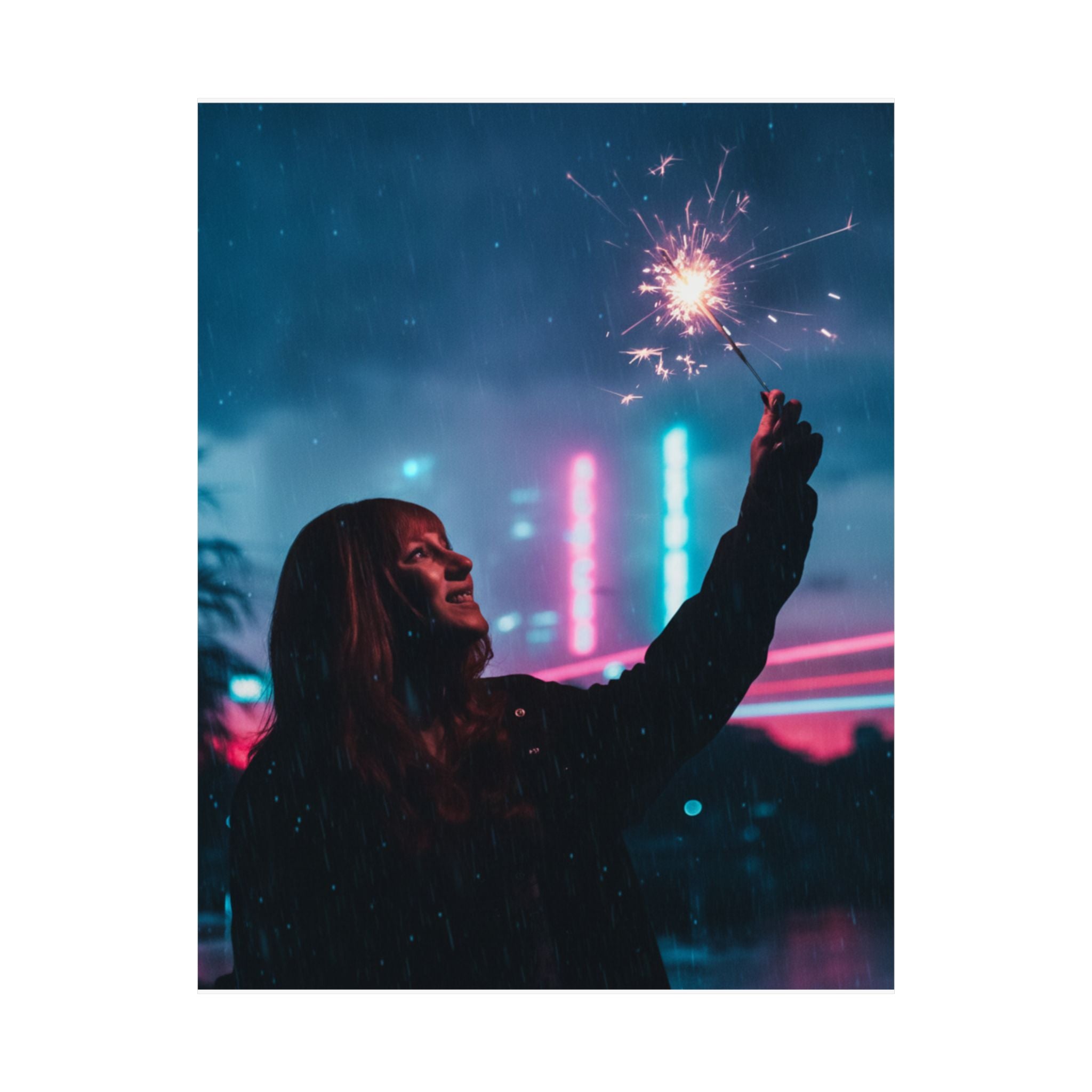 Neon Noir — Person — Matte Poster