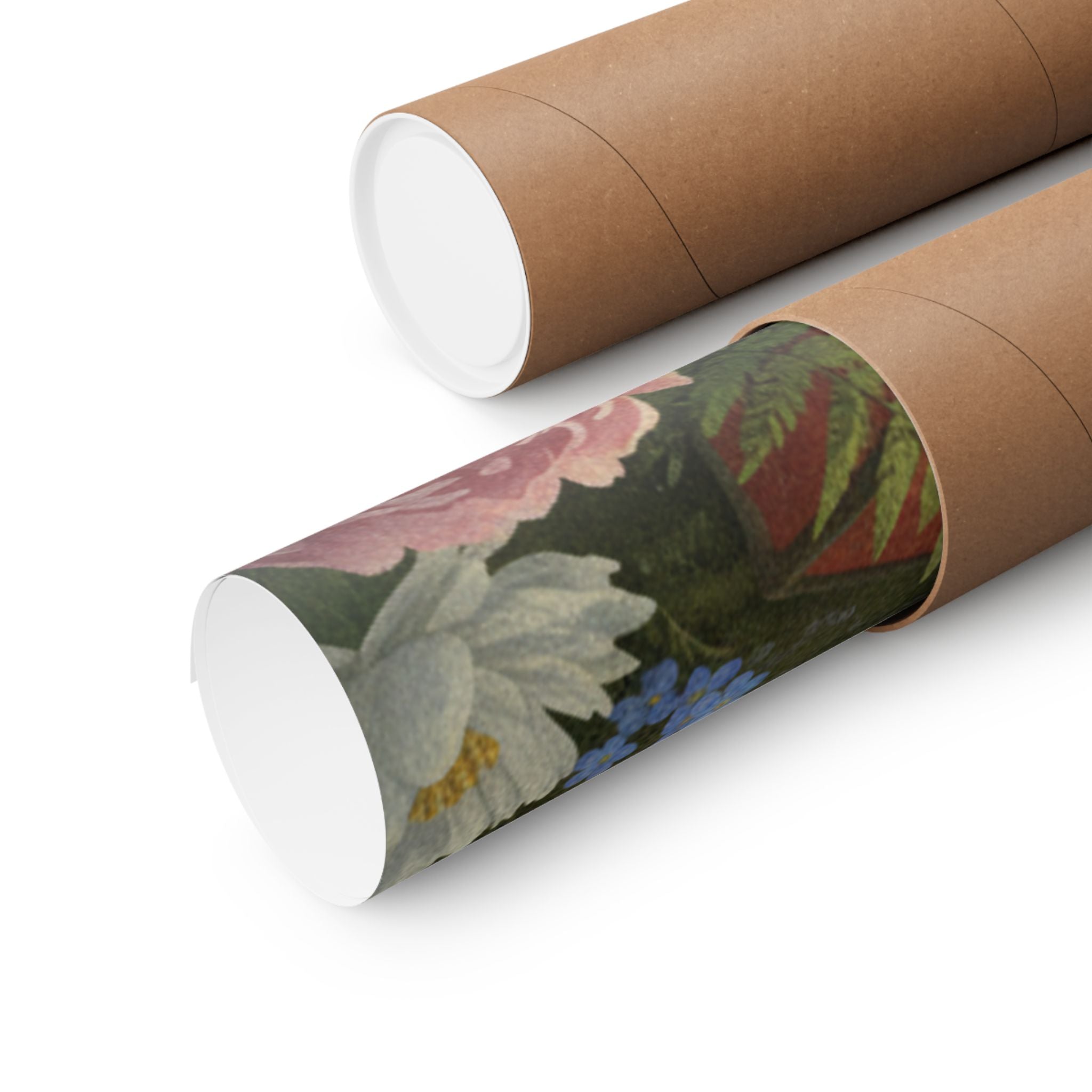 Scenic Nature — Red Lacquer Box And Water-Pot — Matte Poster