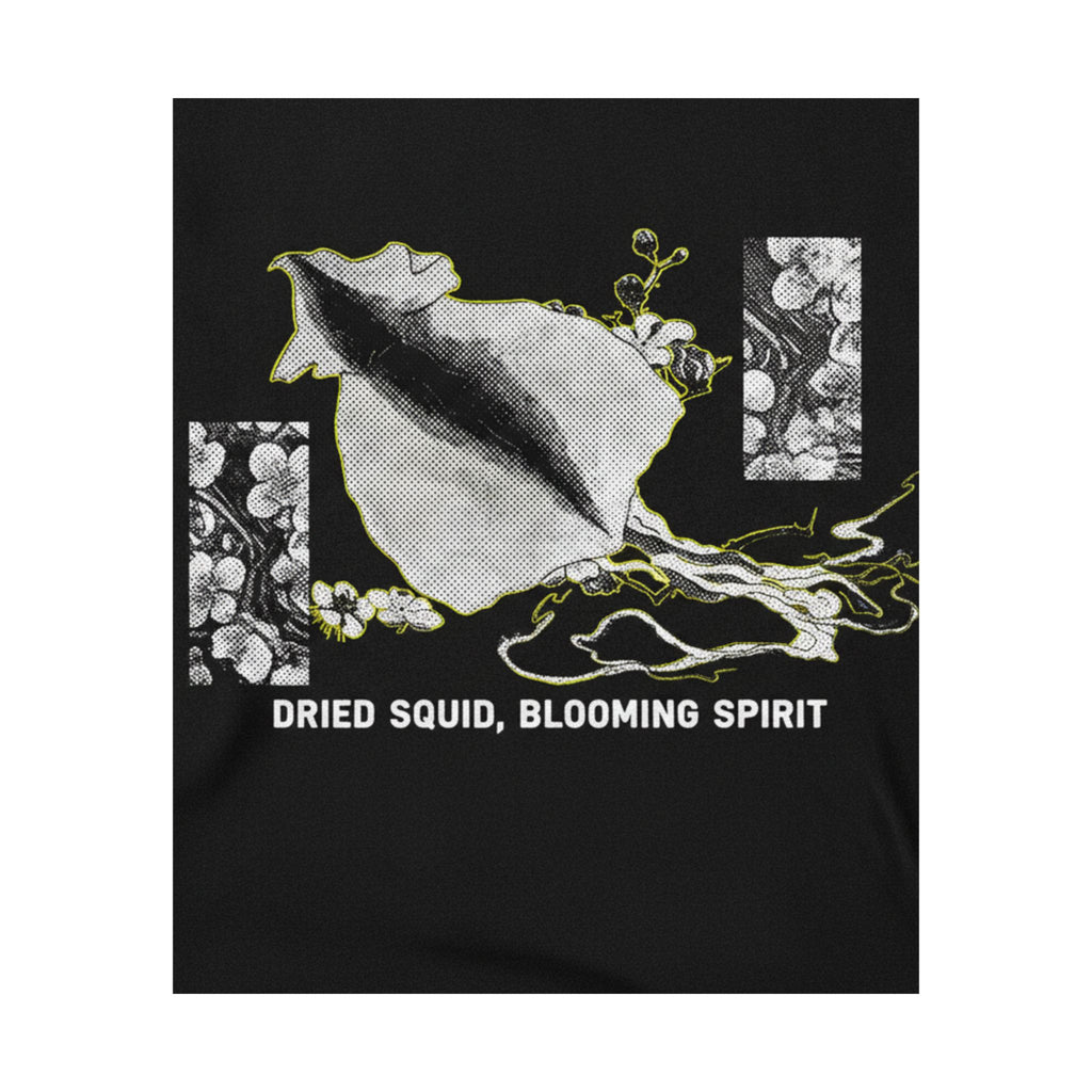 Streetwear Collage — Dried Cuttle-Fish And Plum Blossoms — Matte Poster
