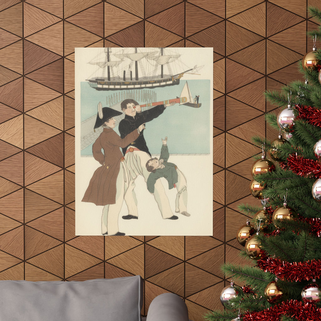 Botanical — Russians Enjoying A Holiday In Yokohama (Yokohama Kyūjitsu Roshiajin Yūkō) — Matte Poster