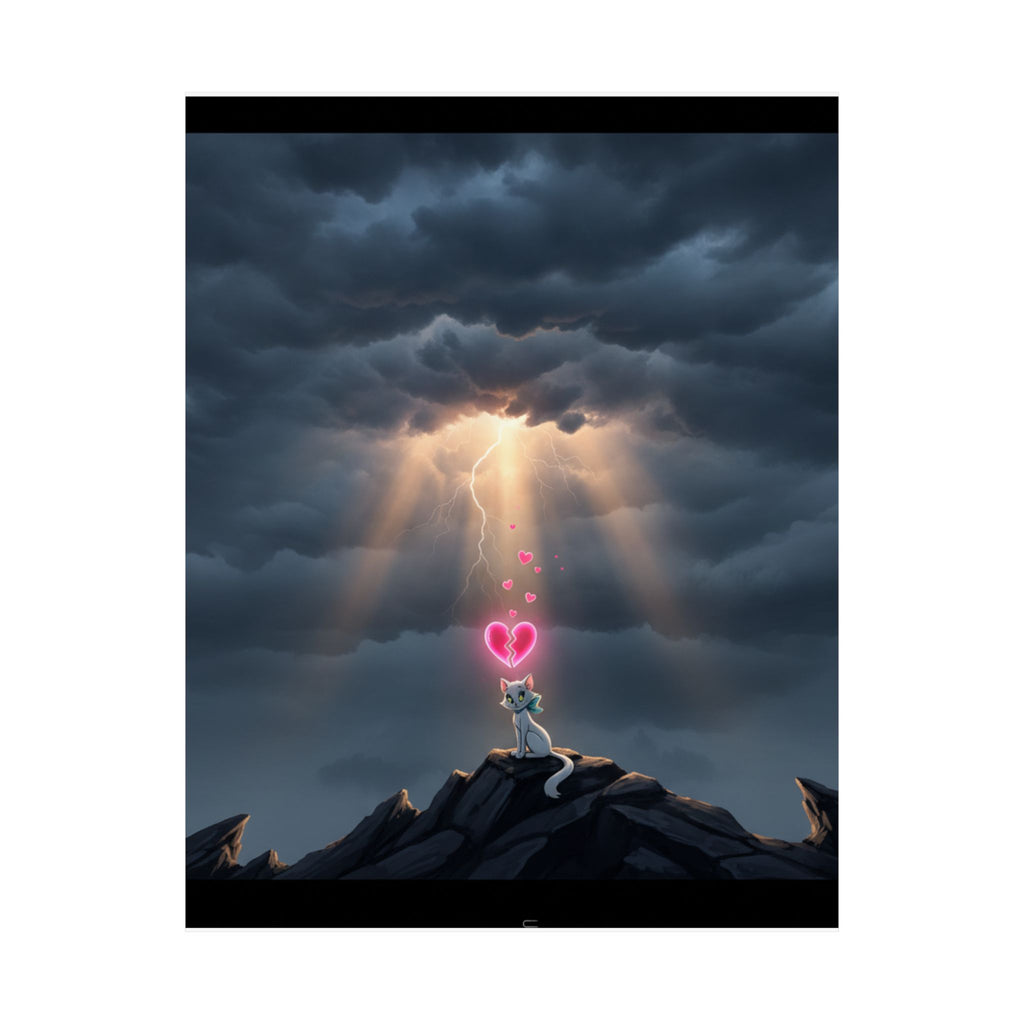Dramatic Storm — Cat — Matte Poster