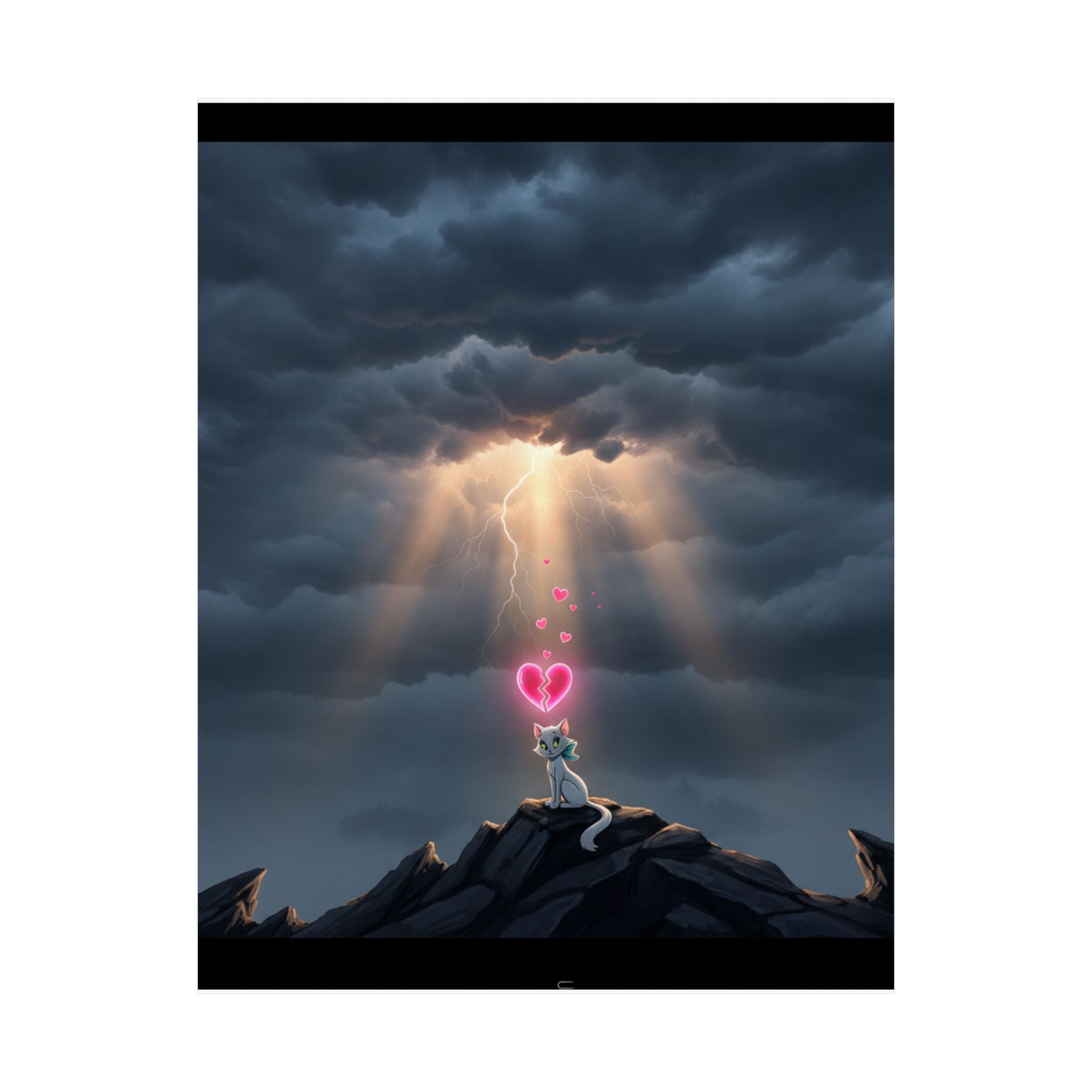Dramatic Storm — Cat — Matte Poster