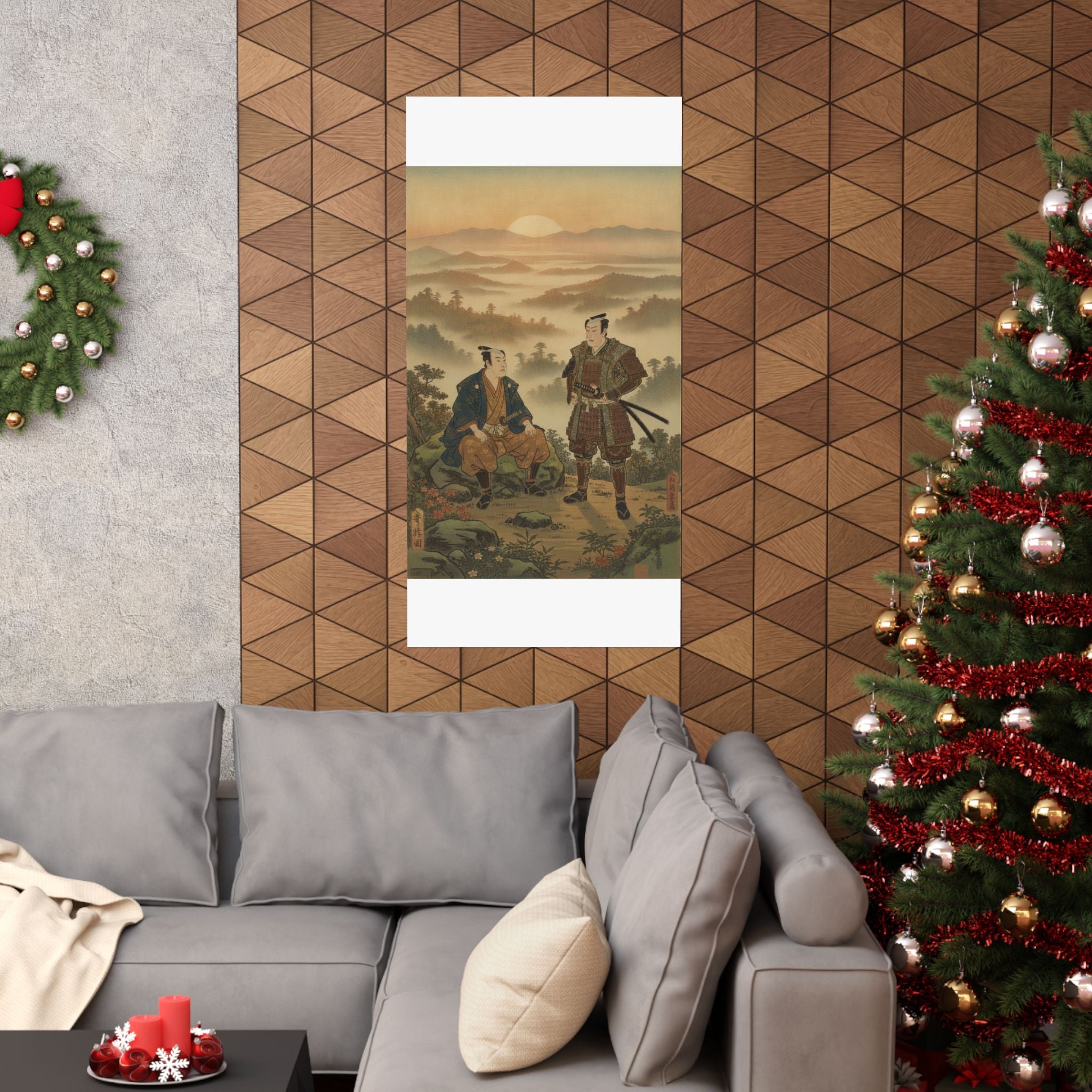 Scenic Nature — A Daimyo Talking To One Of His Retainers — Matte Poster