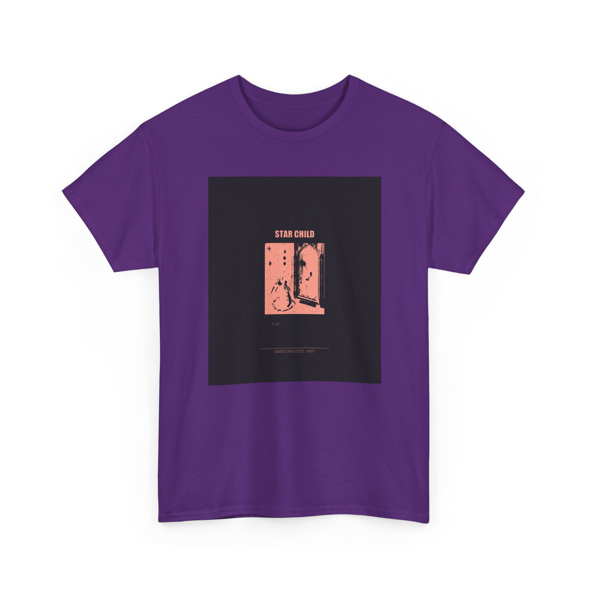 STAR CHILD Coral Duotone Screen Print Graphic Tee